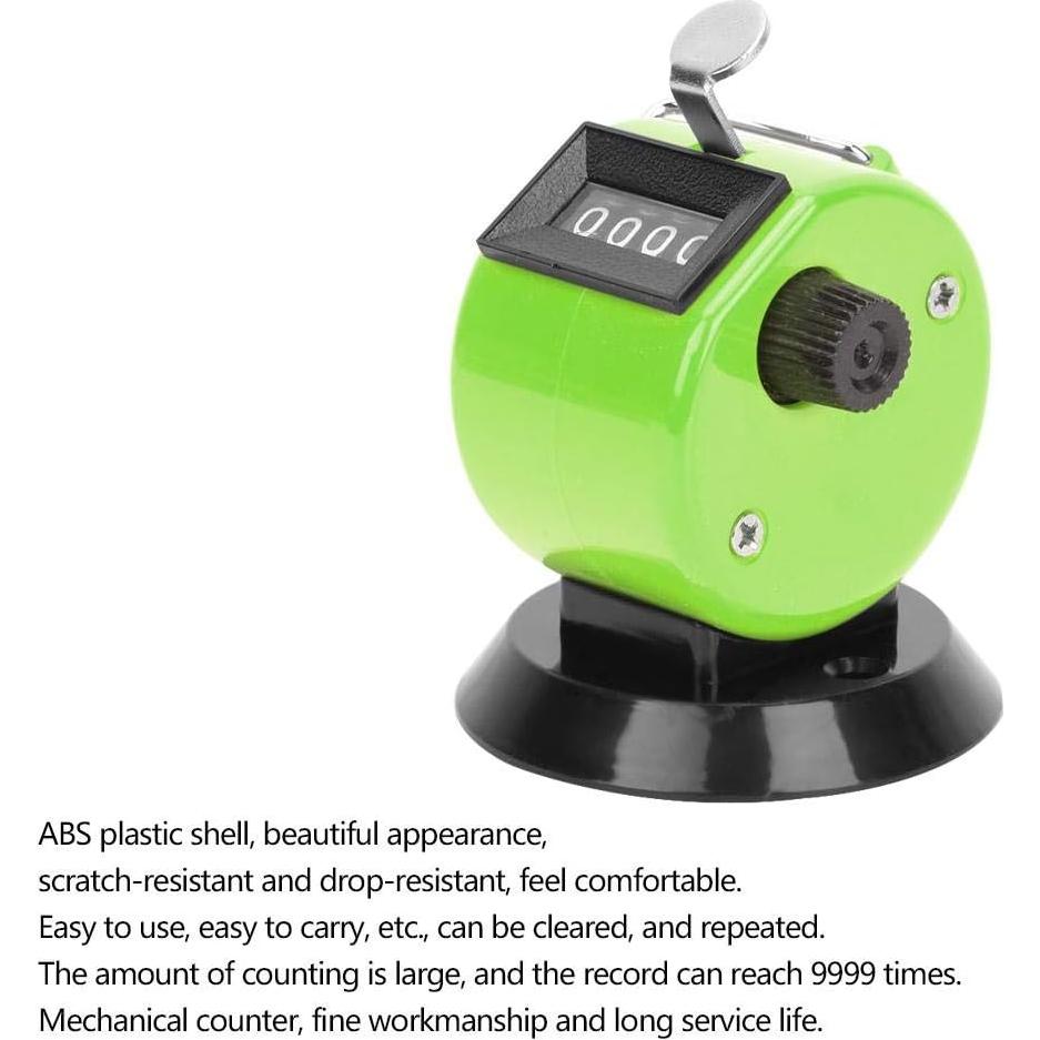 Contador Manual Mecánico Hilitand BERM 4 Dígitos ABS Verde