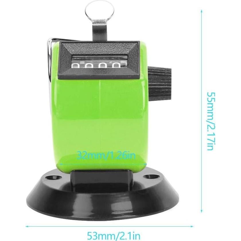 Contador Manual Mecánico Hilitand BERM 4 Dígitos ABS Verde