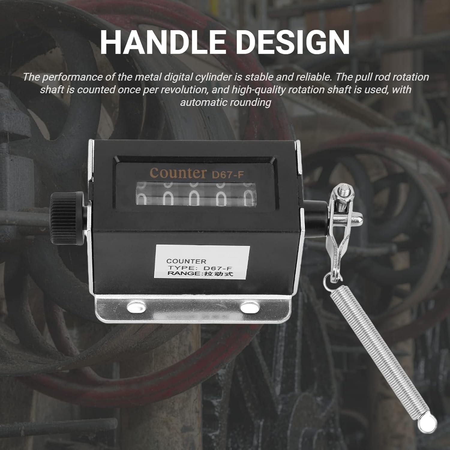 Contador Mecánico D67F 5 Dígitos Manual 0-99999 para Maquinaria