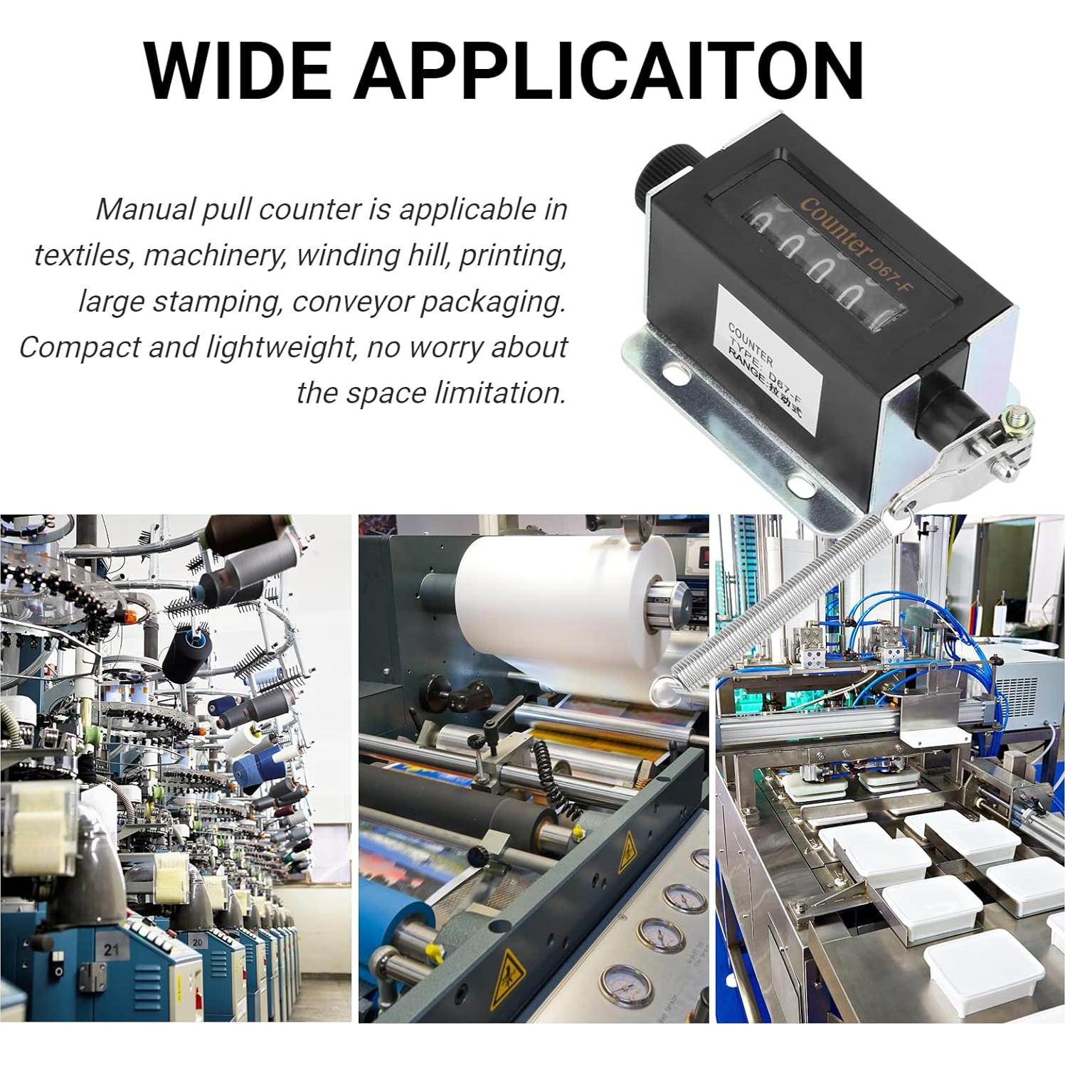 Contador Mecánico D67F 5 Dígitos Manual 0-99999 para Maquinaria