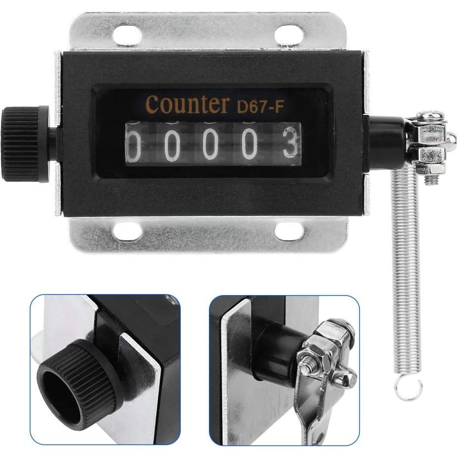 Contador Mecánico D67F 5 Dígitos Manual 0-99999 para Maquinaria