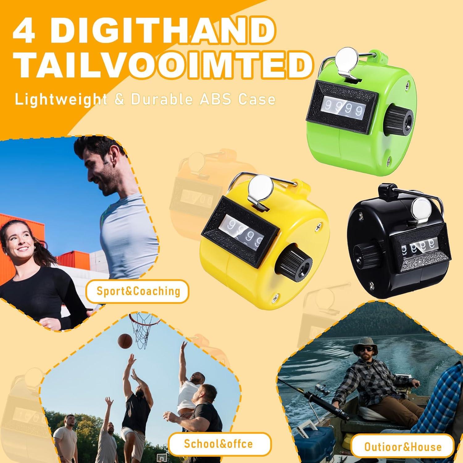 16 Contadores de Clicker de Mano JOUTYFOR 4 Dígitos Coloridos