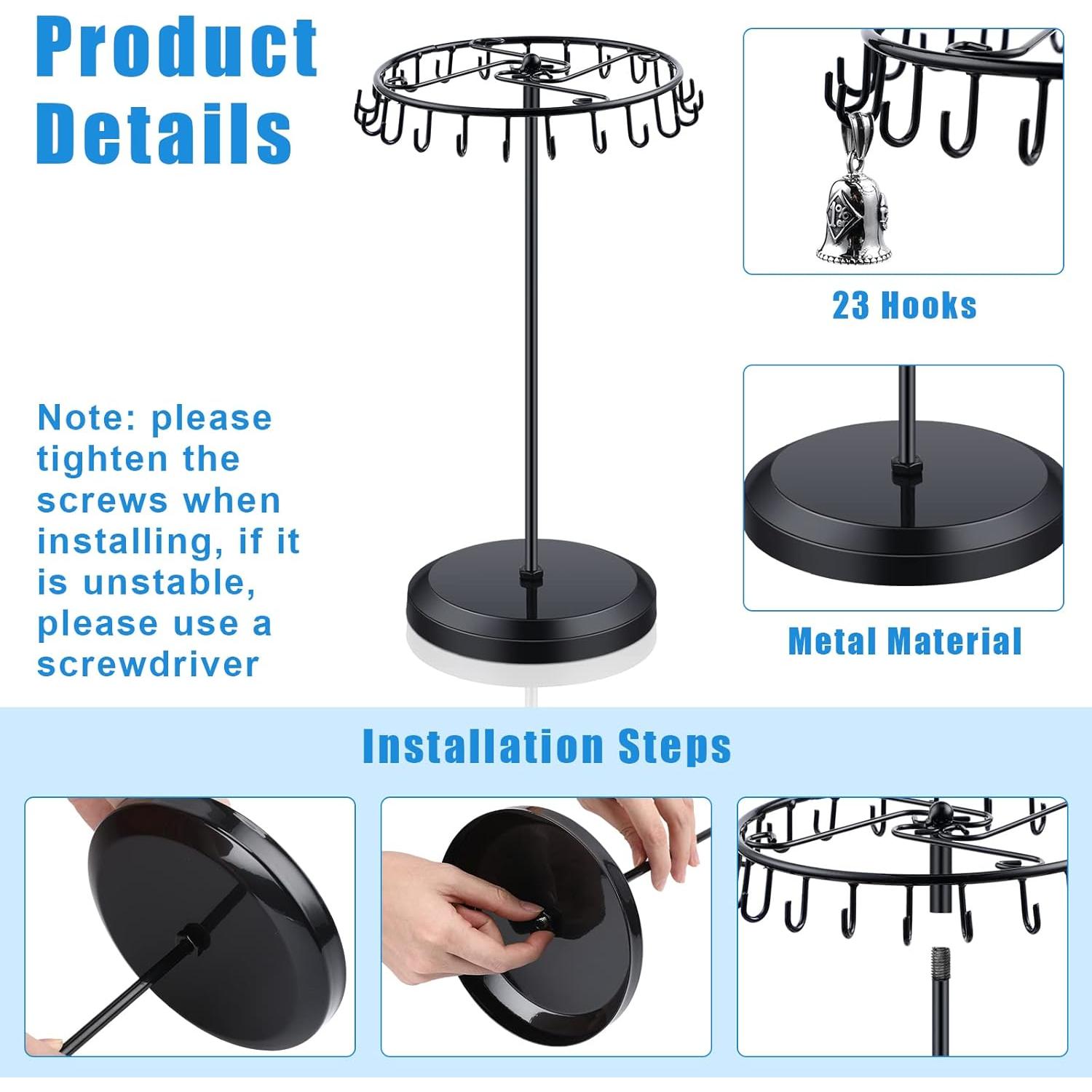 Soporte Giratorio de Joyería Ferraycle 2 Pcs Metal 34 cm