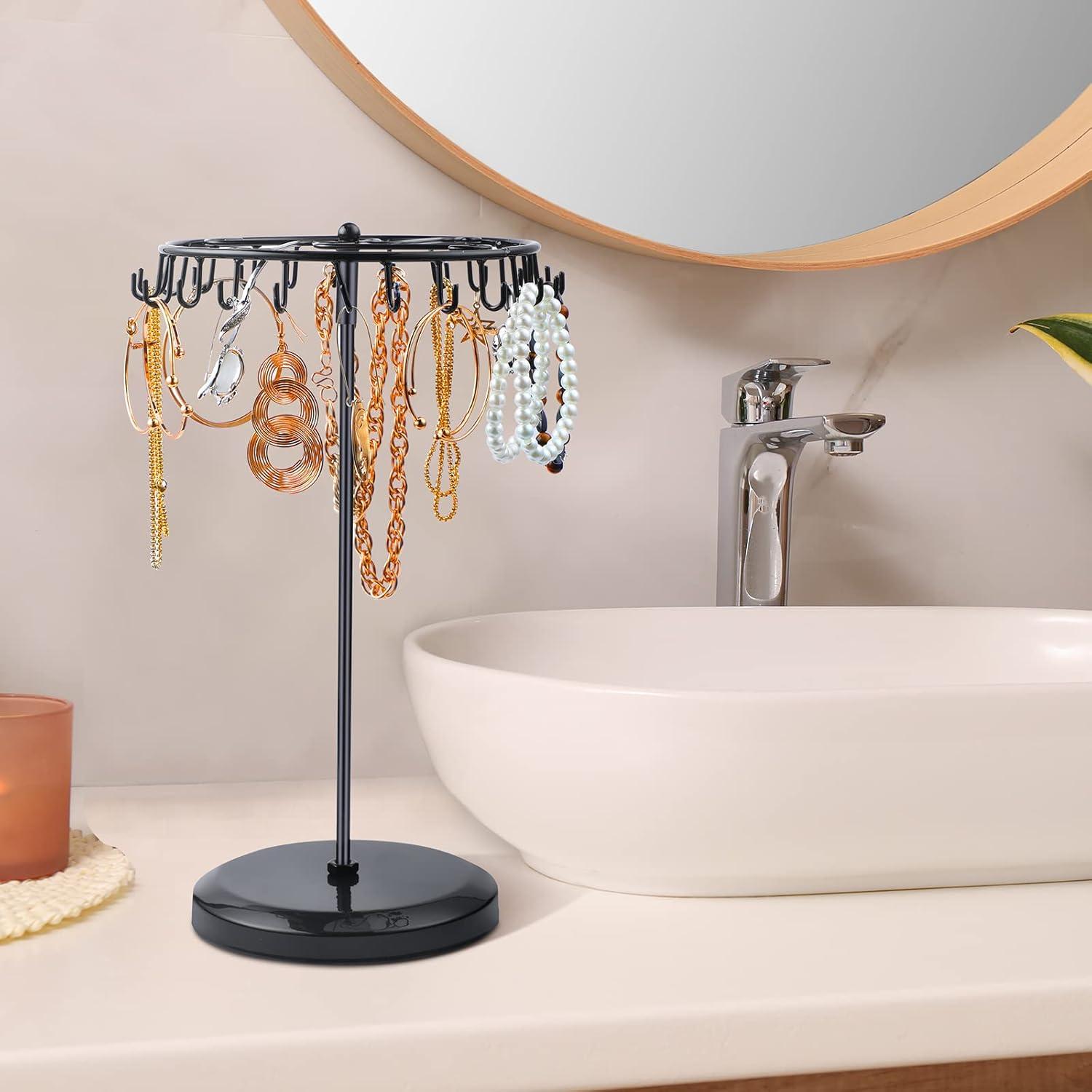 Soporte Giratorio de Joyería Ferraycle 2 Pcs Metal 34 cm