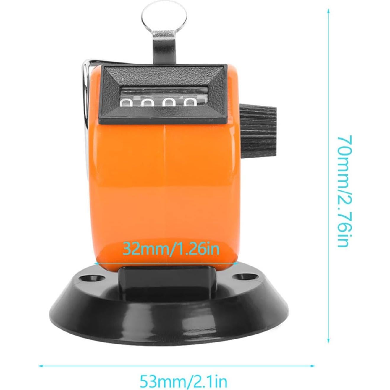 Contador Manual Hilitand 4 Dígitos ABS Naranja 0-9999