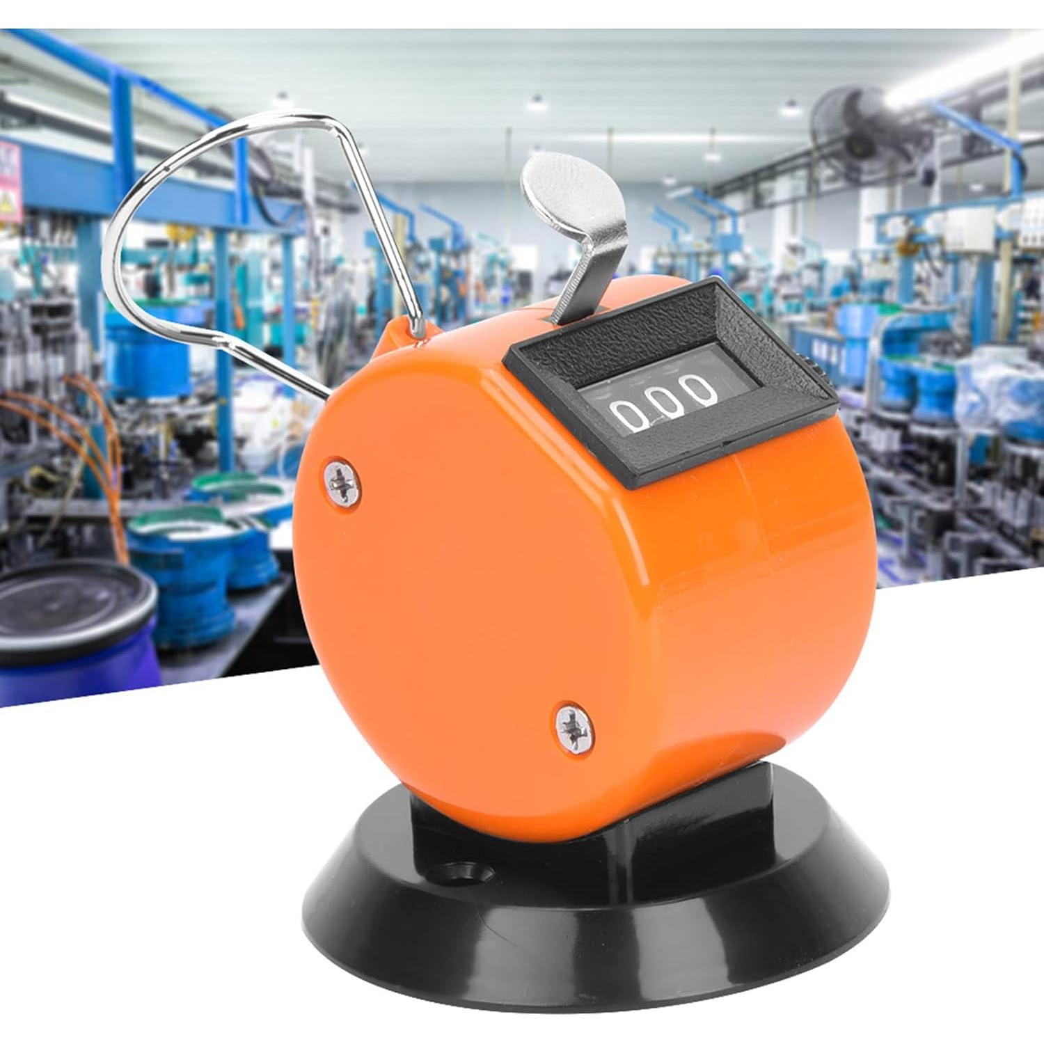 Contador Manual Hilitand 4 Dígitos ABS Naranja 0-9999