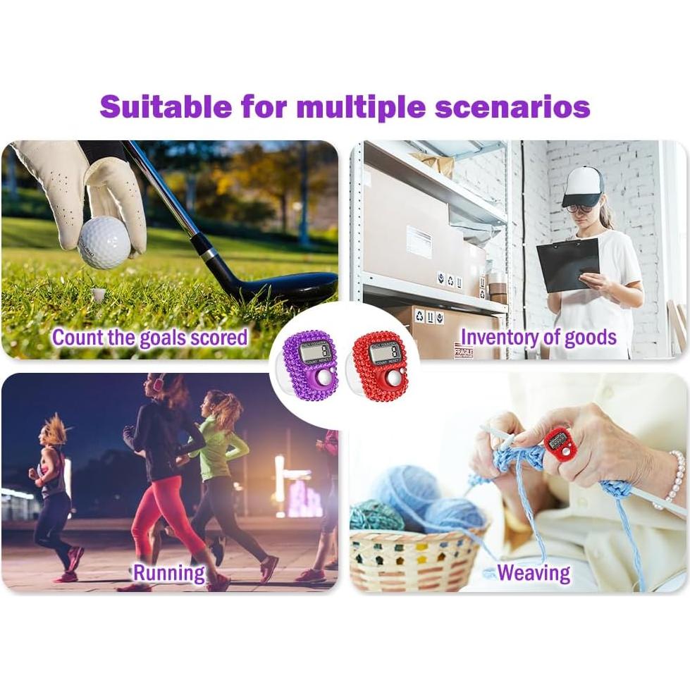 Contador Electrónico de Dedos Hitopin 8 Piezas 5 Dígitos