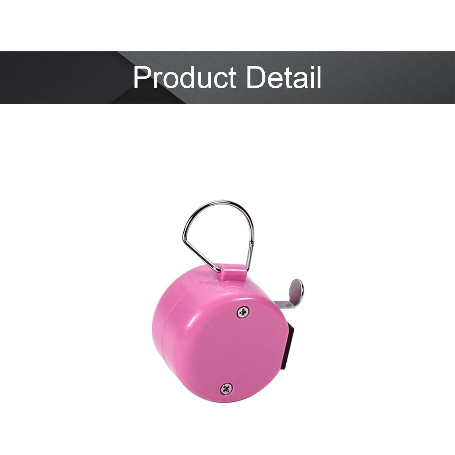 Contador de Mano Othmro Rosa 4 Dígitos Mecánico Sin Baterías