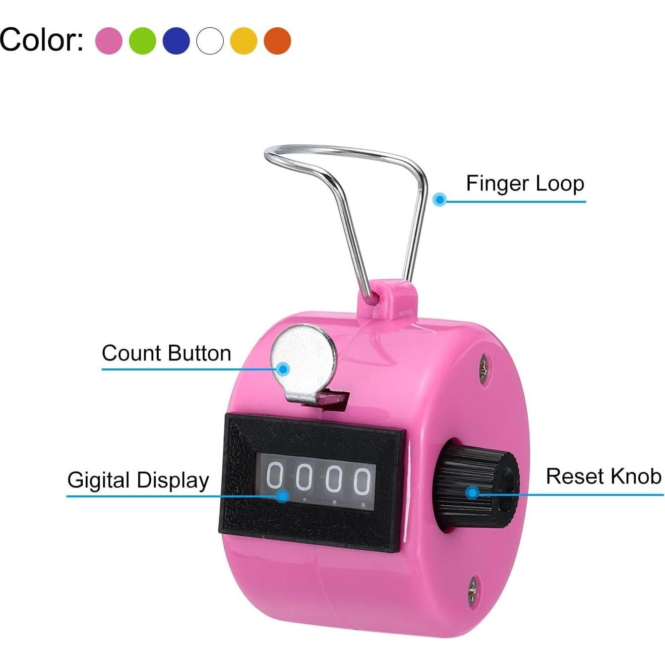 Contador de Clicks PATIKIL - Paquete de 6 Tally 4 Dígitos