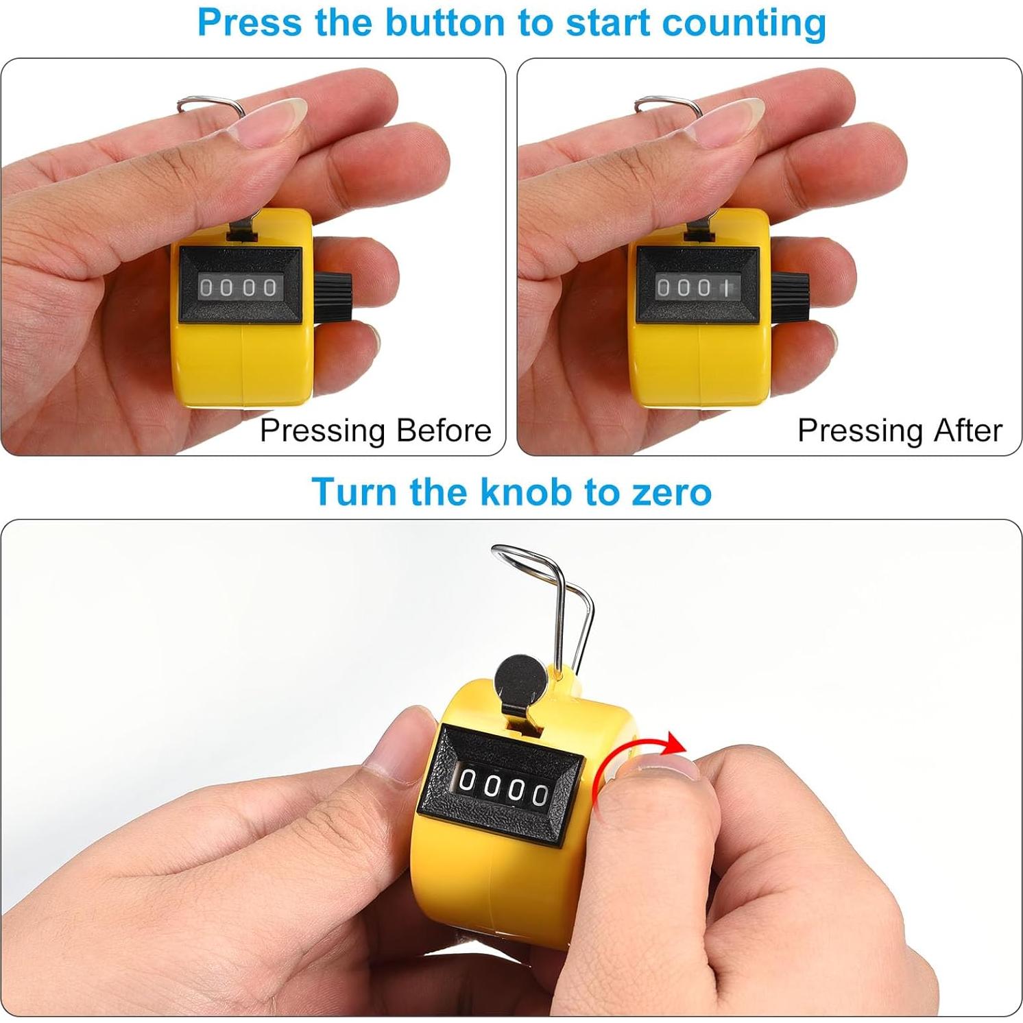 Contador de Clicks PATIKIL - Paquete de 6 Tally 4 Dígitos