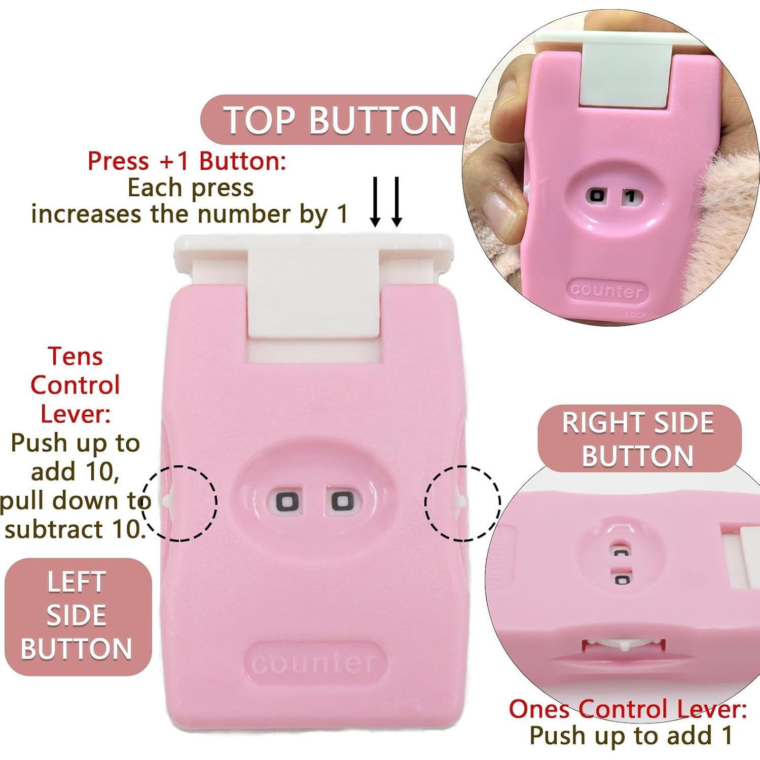 Contadores de Tejer Joyangy Rosa - 2 Paquetes, Herramienta Manual