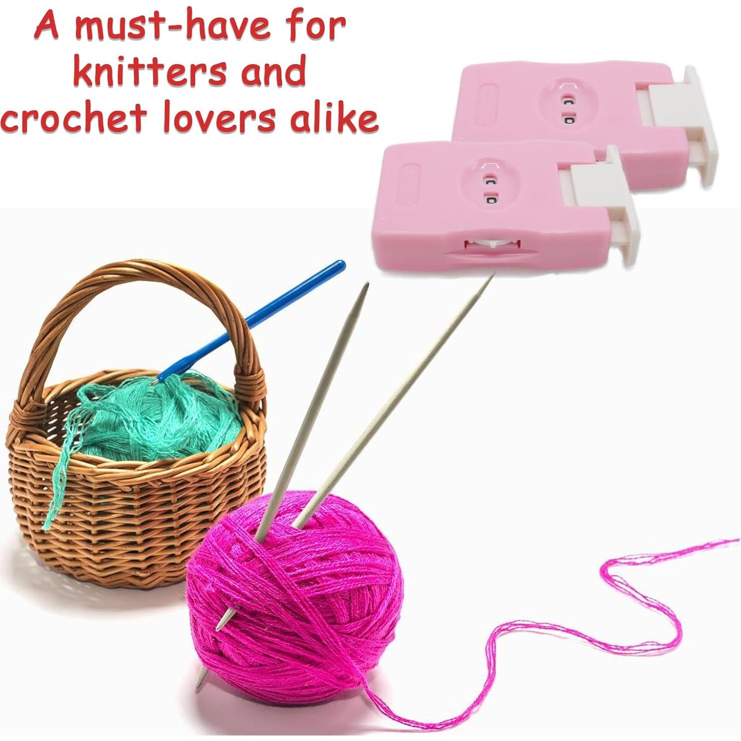 Contadores de Tejer Joyangy Rosa - 2 Paquetes, Herramienta Manual