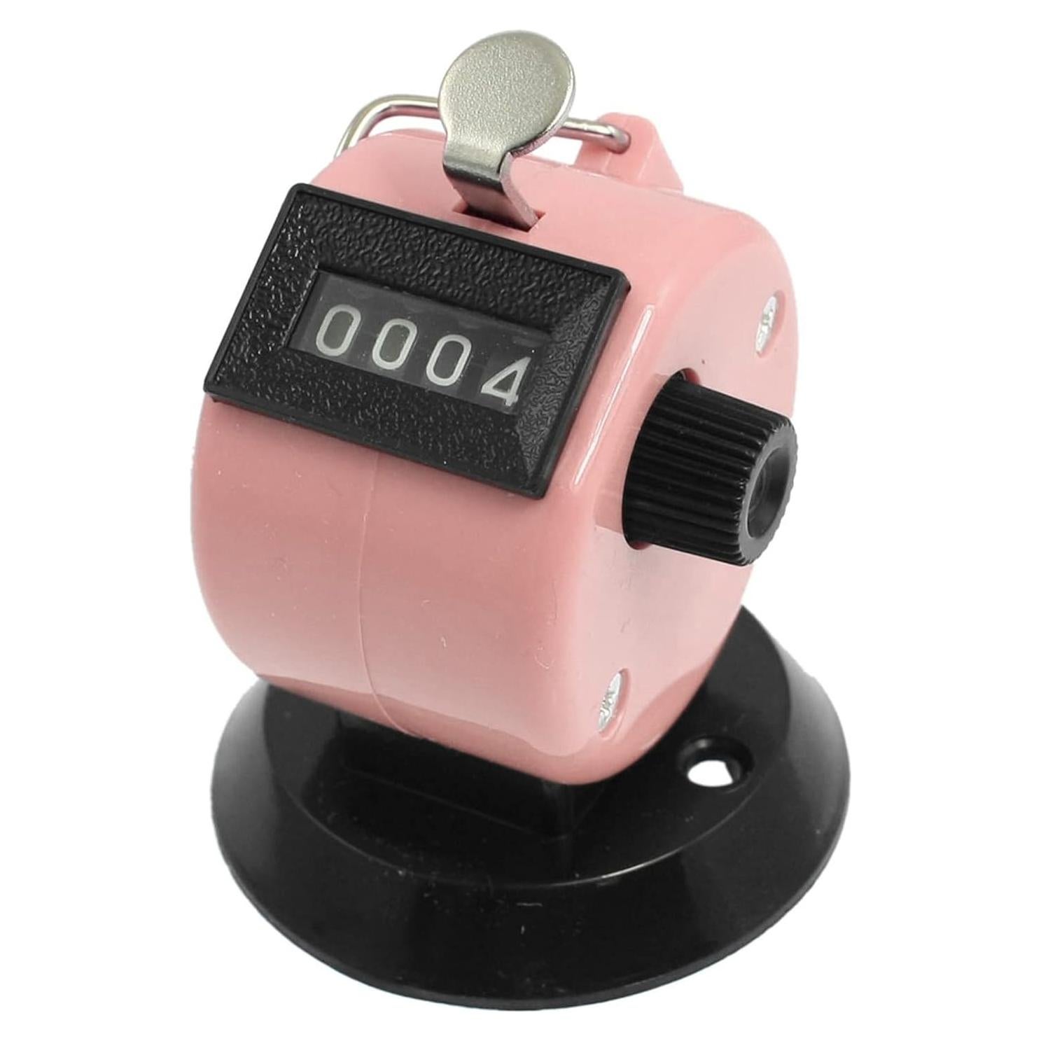 Contador Manual uxcell 4 Dígitos Metal Rosa Negro 5.3x7.2cm