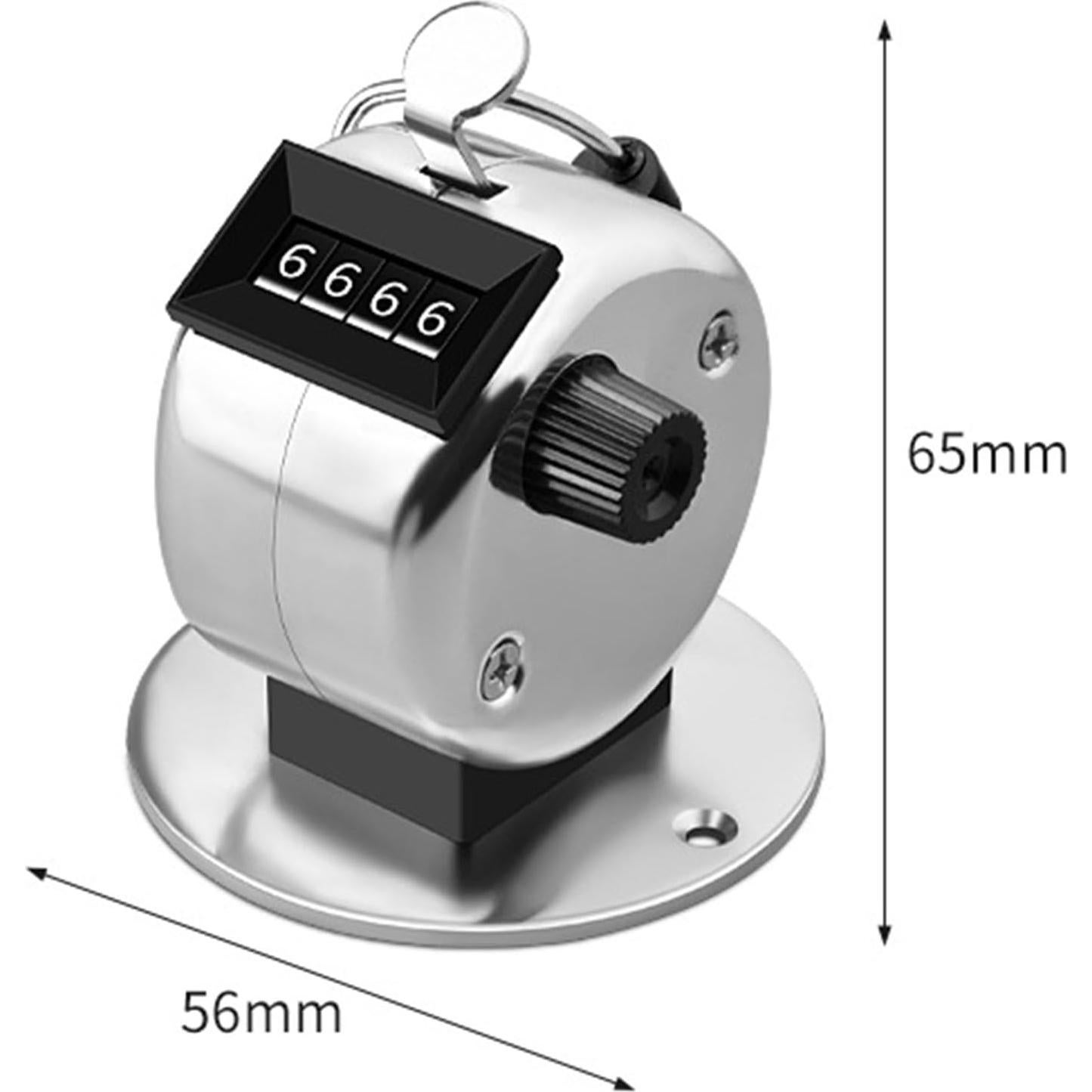 Contador Manual de Mano Acero Inoxidable 4 Dígitos para Multitudes