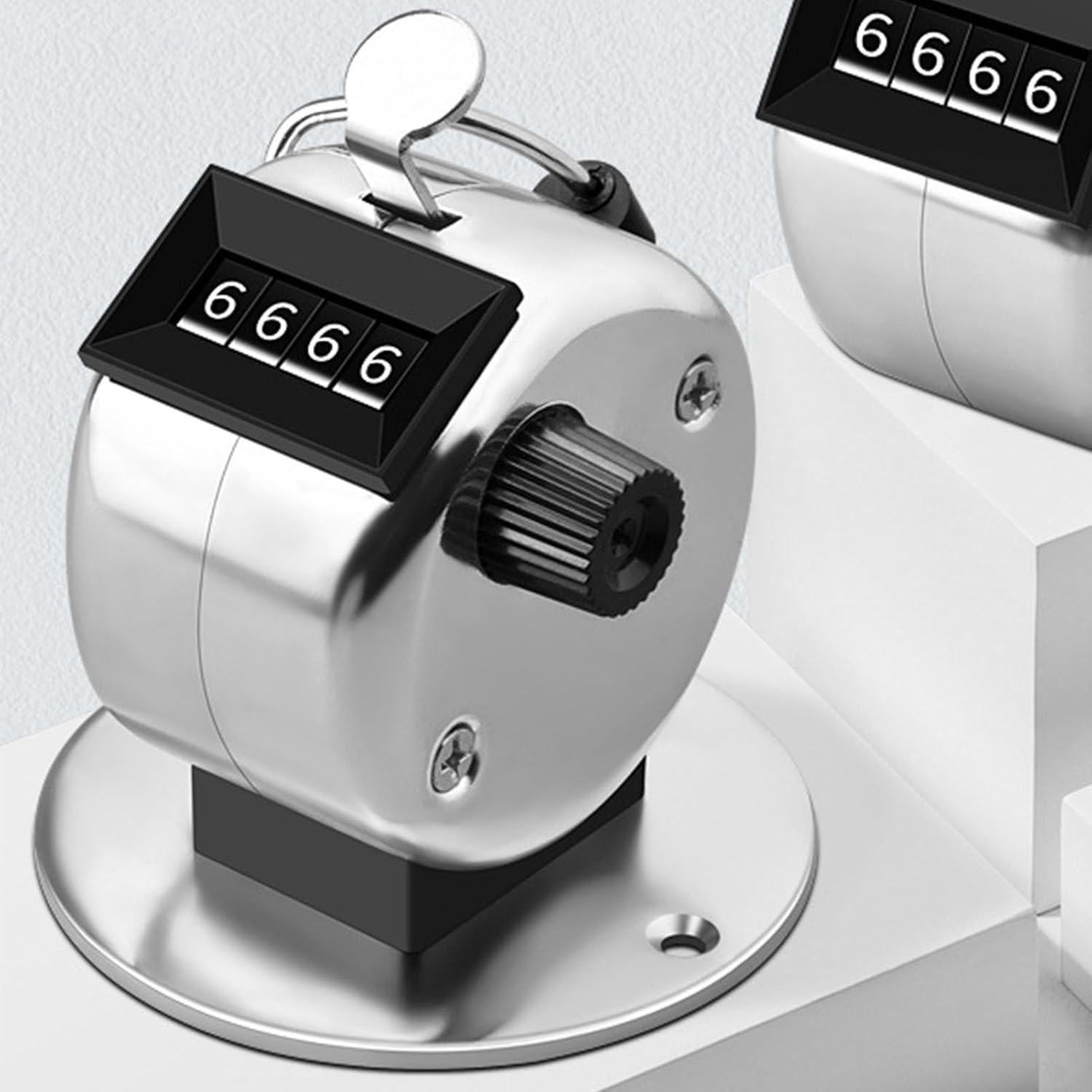 Contador Manual de Mano Acero Inoxidable 4 Dígitos para Multitudes