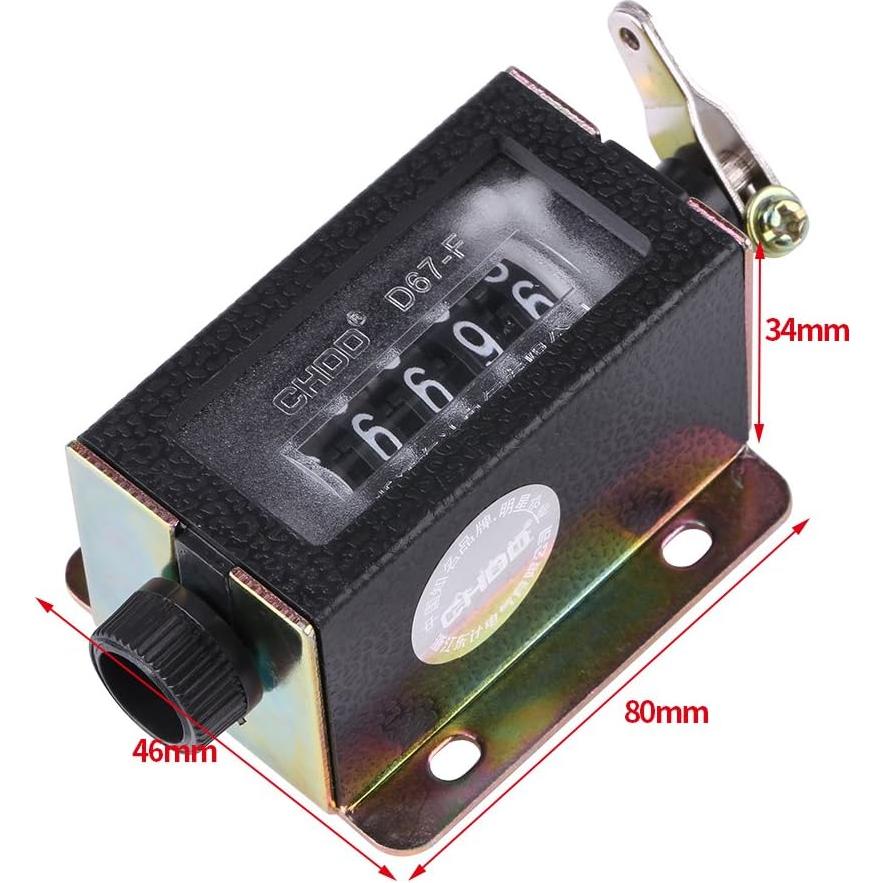 Contador Mecánico Manual Fdit 5 Dígitos para Maquinaria Textil