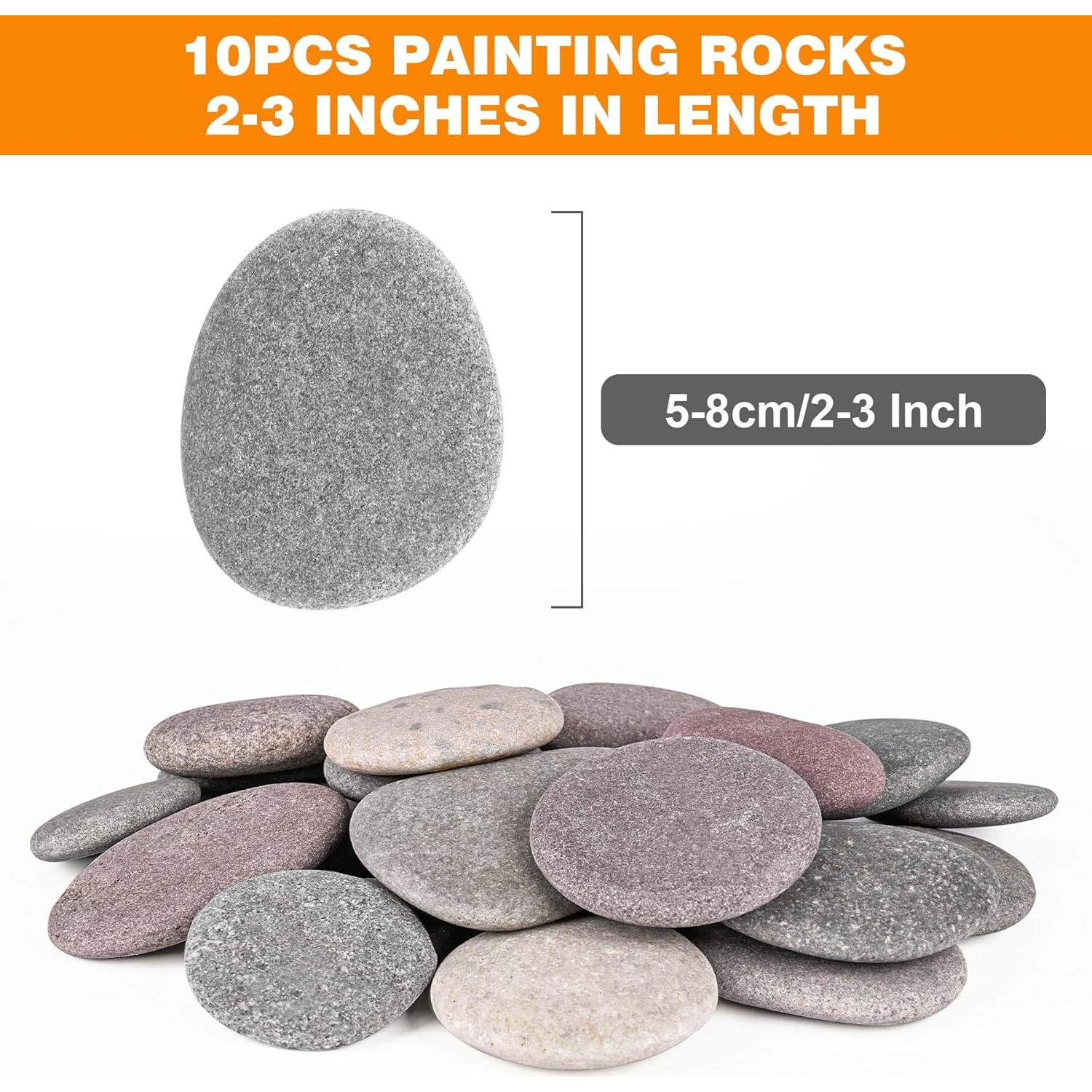 Piedras de Río para Pintar 10 Pcs 5-7.6 cm Dojobkinb