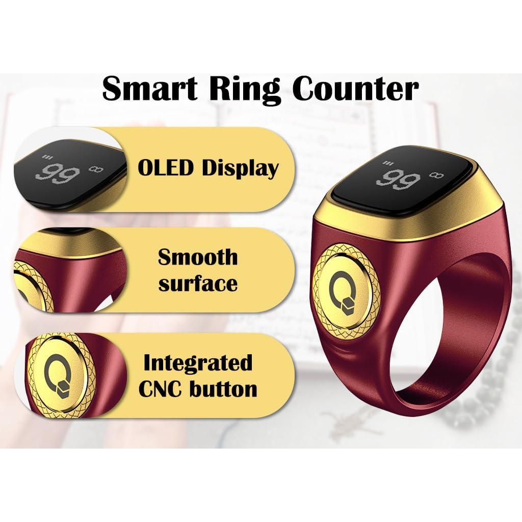 Contador de Anillo Inteligente Tasbih Anlising Marrón 20mm