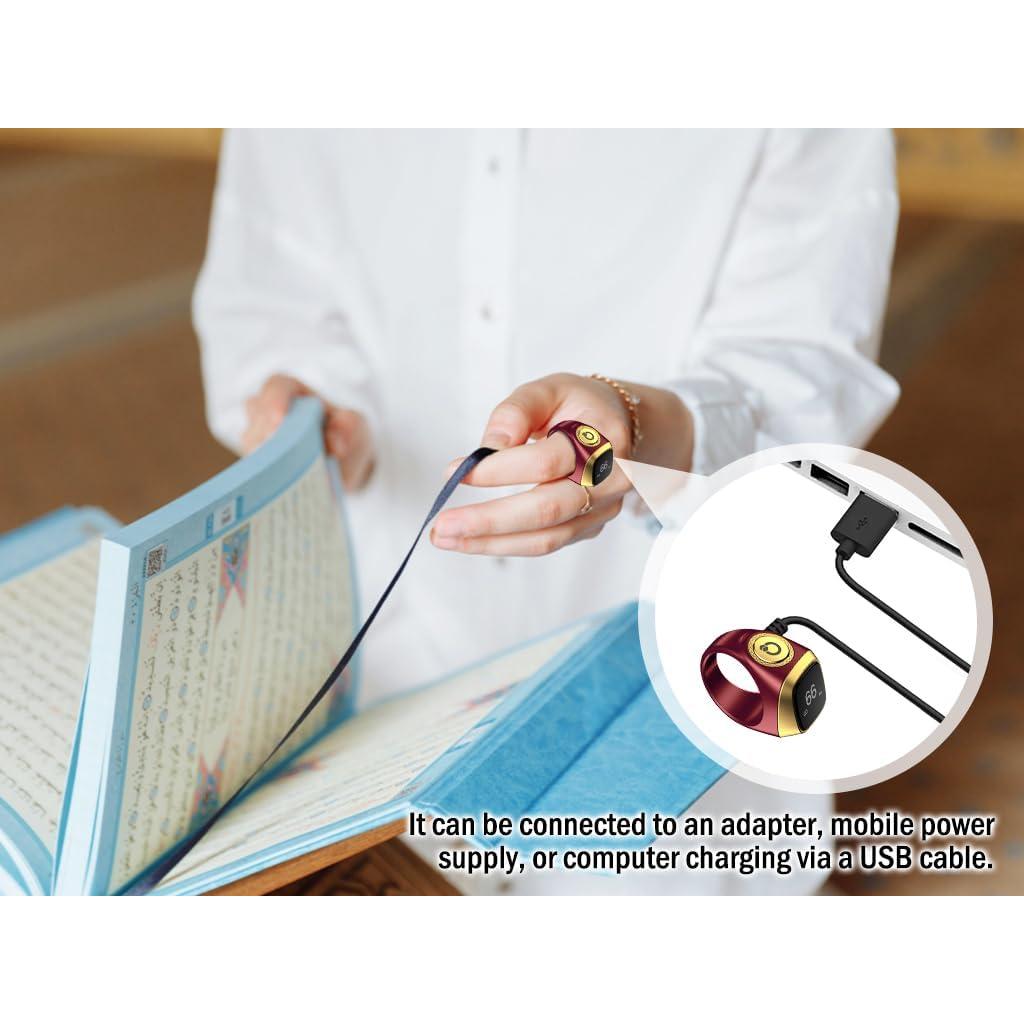 Contador de Anillo Inteligente Tasbih Anlising Marrón 20mm