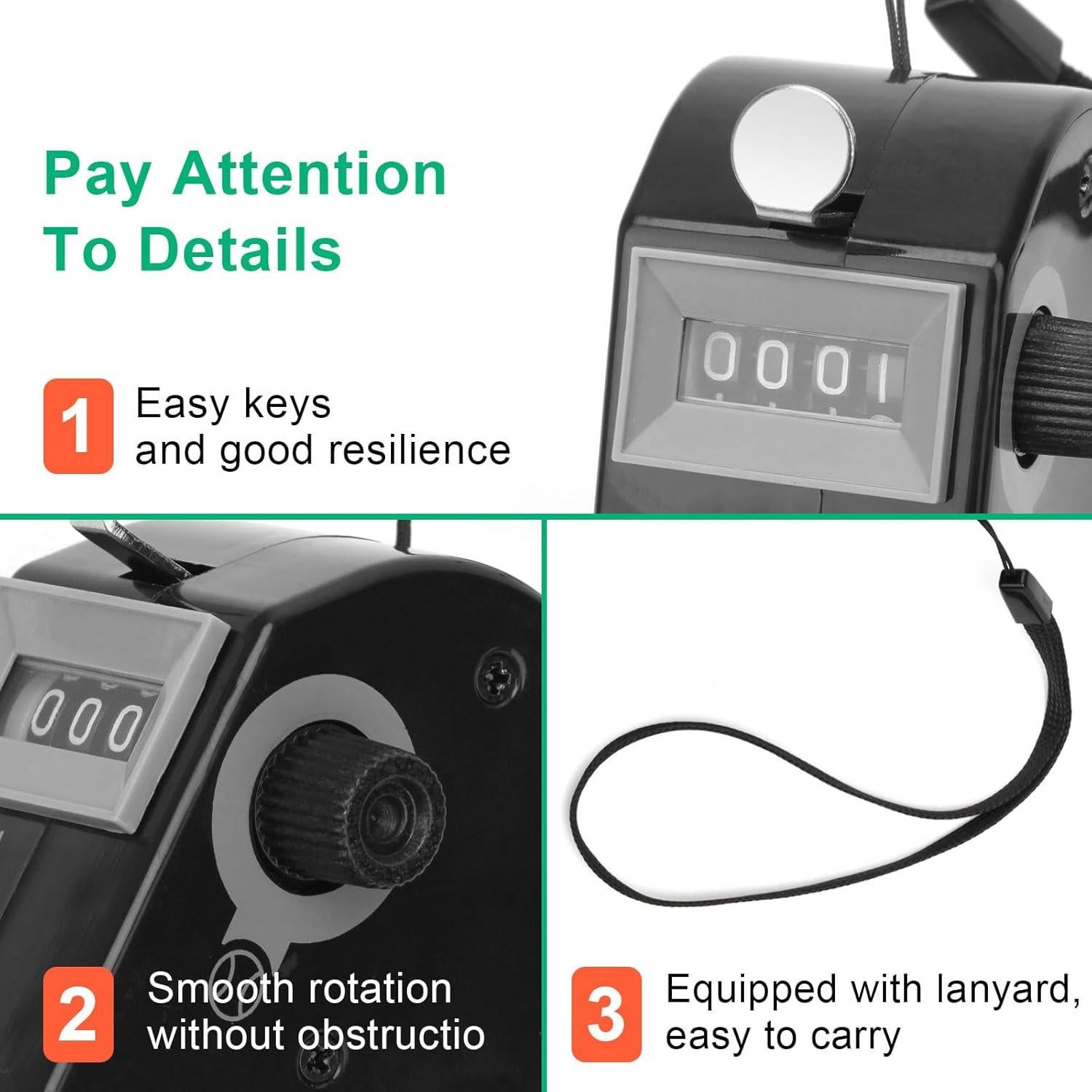 Contador de Lanzamientos Doble Windspeed Negro 2 Piezas