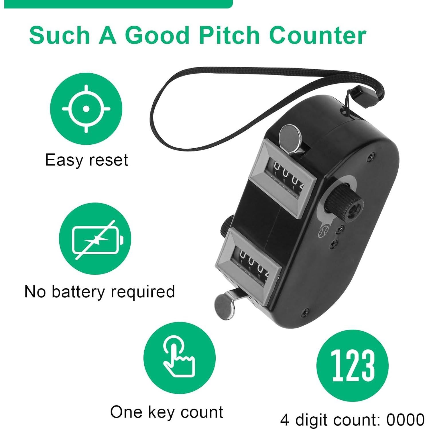 Contador de Lanzamientos Doble Windspeed Negro 2 Piezas