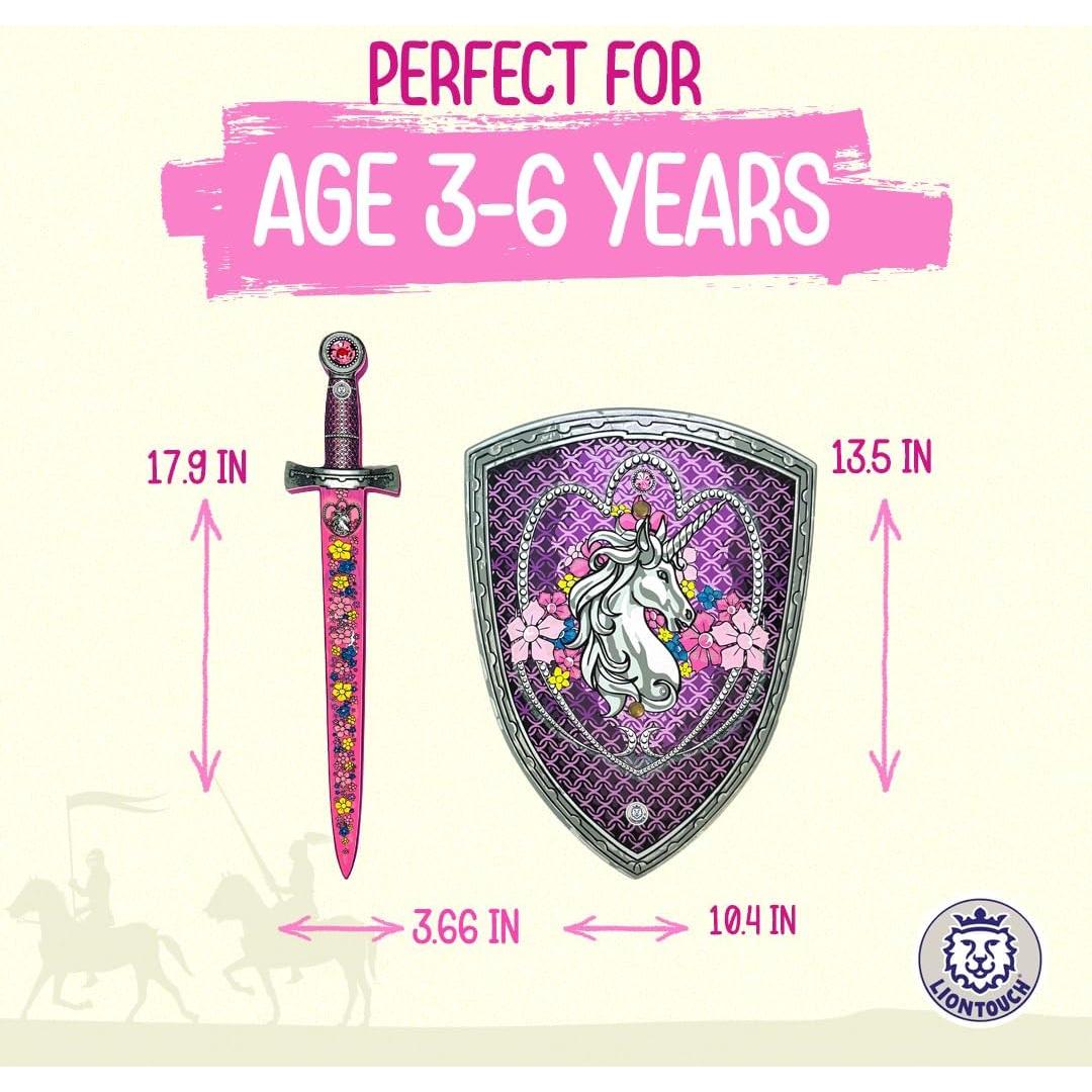 Liontouch Conjunto Princesa Unicornio 3-6 Años Espada y Escudo