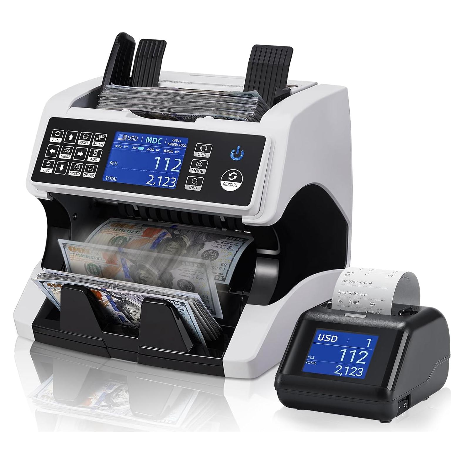 Contadora de Dinero MUNBYN IMC01P con Pantalla y Impresora