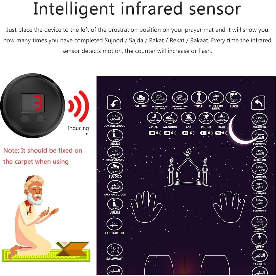 Contador de Rakat Inteligente Querafja SSA-1P Recargable