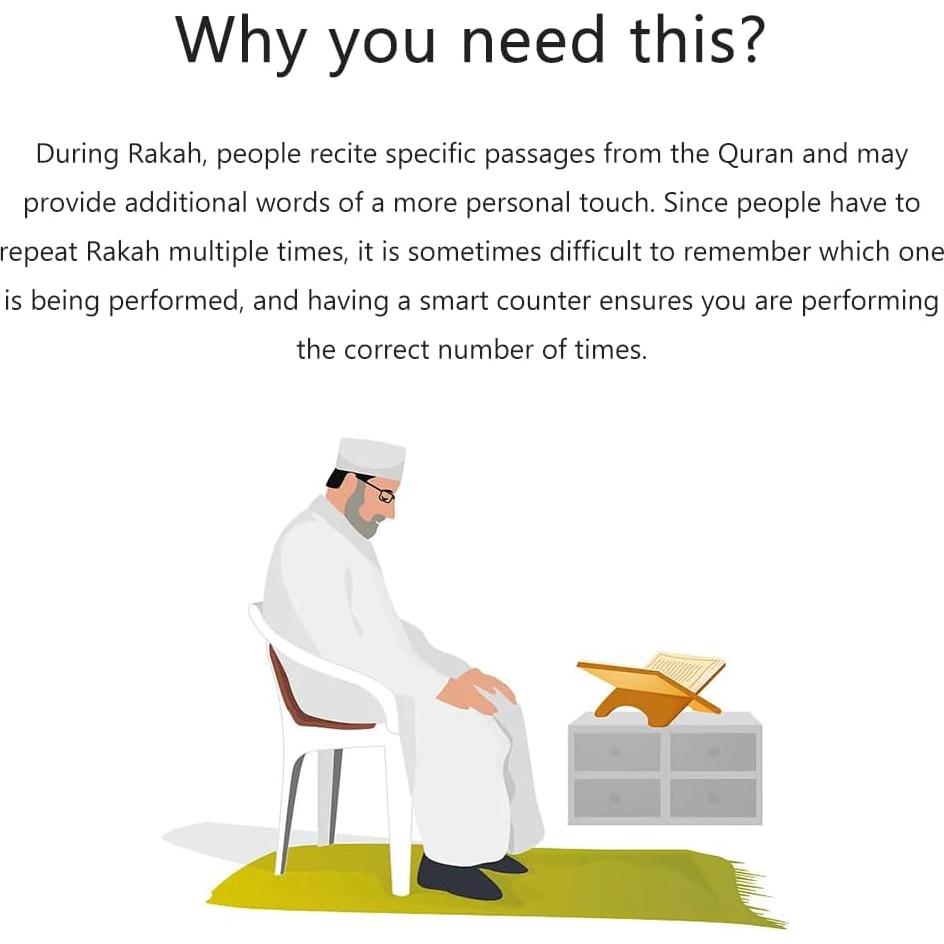 Contador de Rakat Inteligente Querafja SSA-1P Recargable