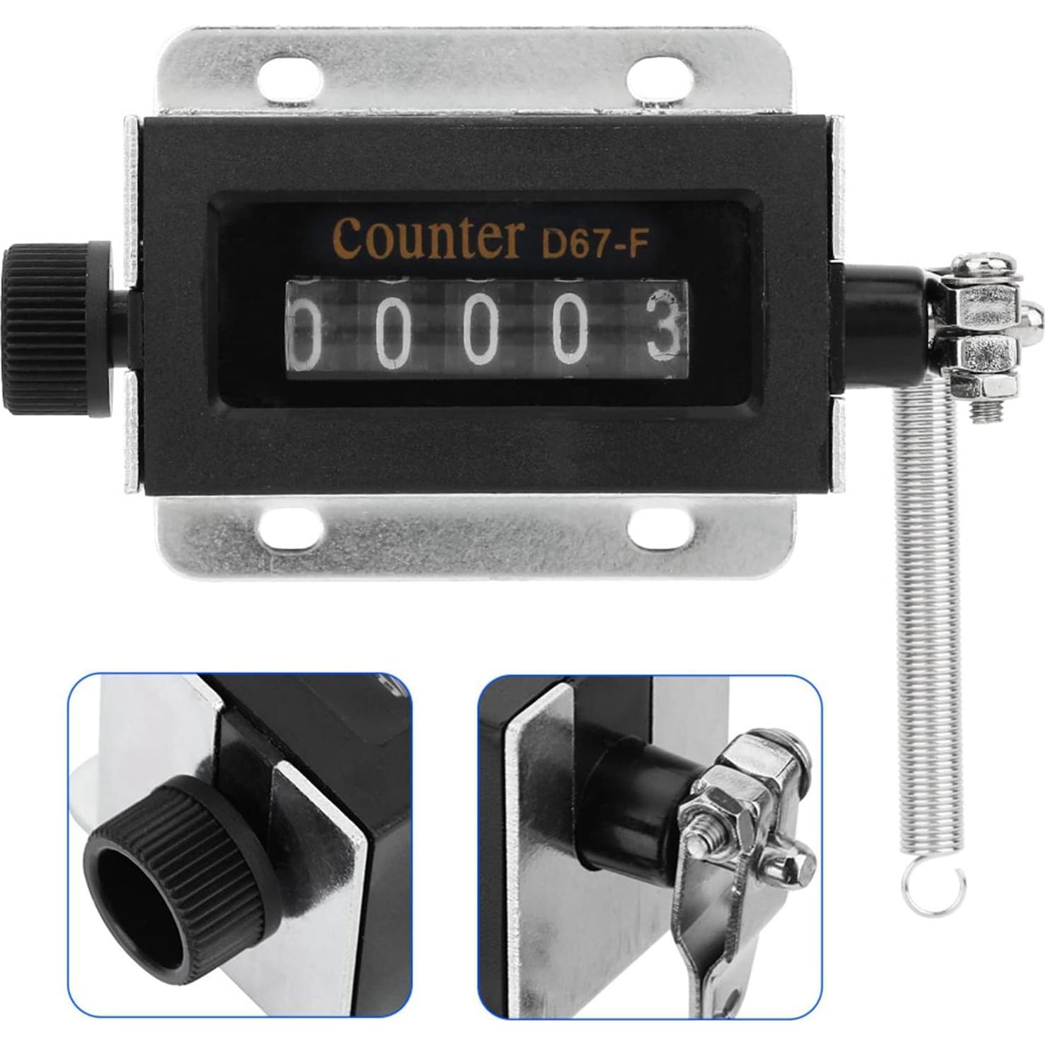 Contador Mecánico de Clic 5 Dígitos D67F para Maquinaria