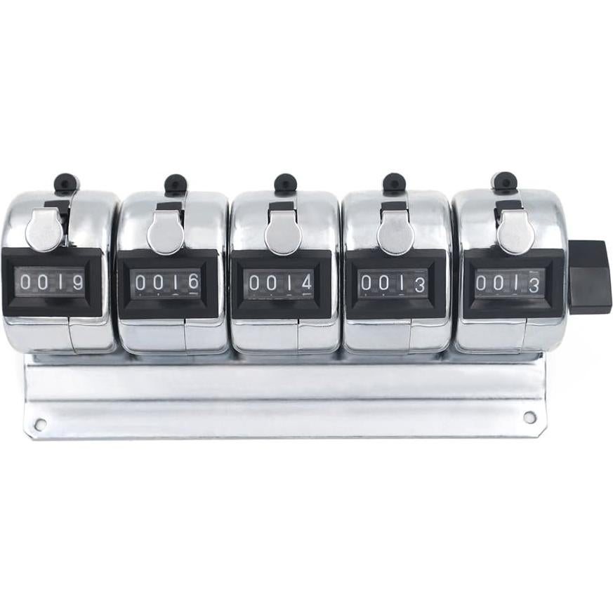 Contador de Clics GOGO de Escritorio - 5 Unidades, Metal Inoxidable