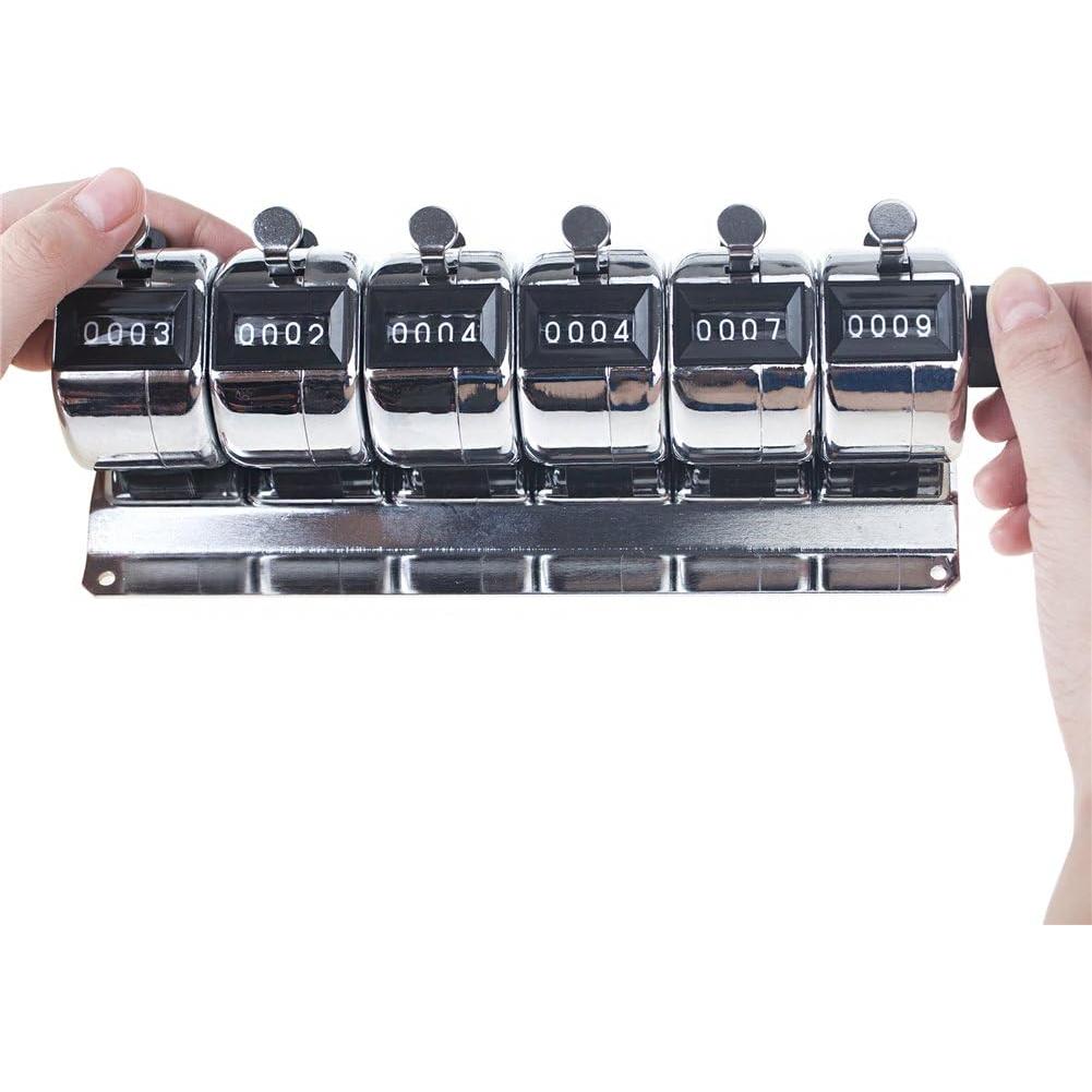 Contador de Clics GOGO de Escritorio - 5 Unidades, Metal Inoxidable