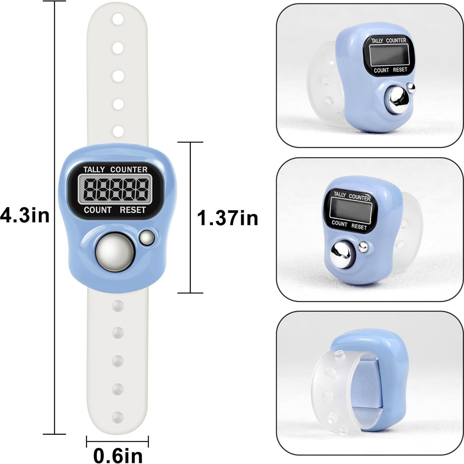 Contador Electrónico de Dedo RINVEE JSQ-1 5 Dígitos LCD