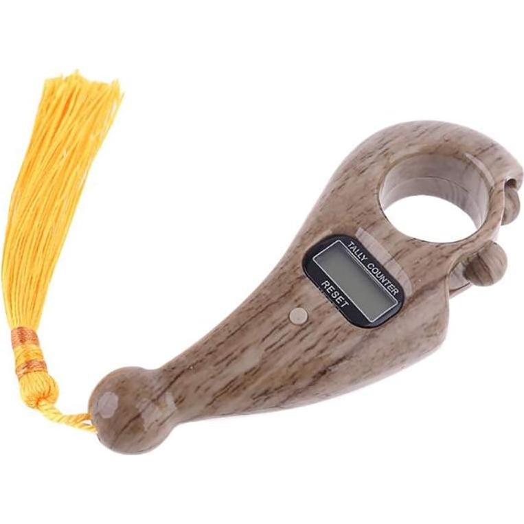 Contador Digital de Misbaha Genérico para Oración - Madera Clara