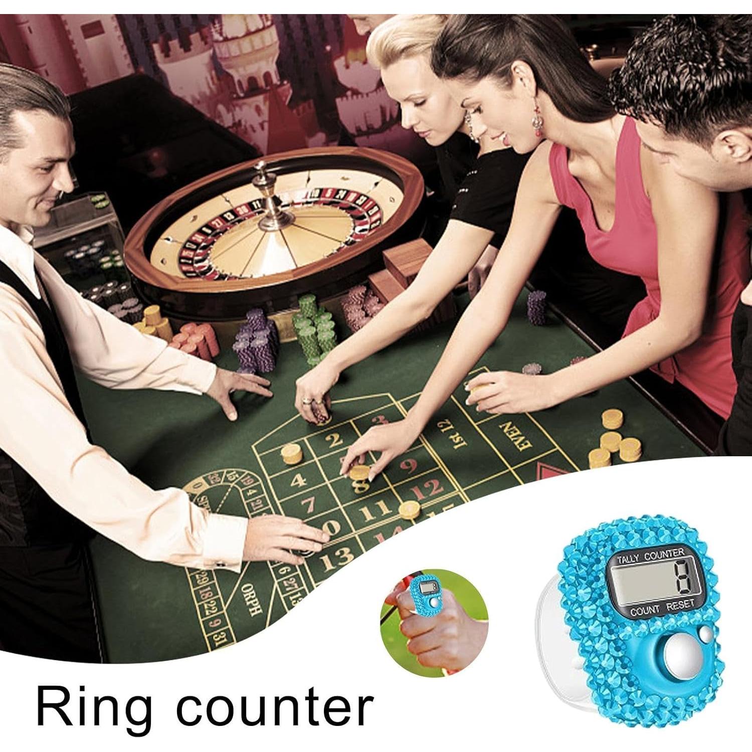 Finger Counter - Finger Tally Counter | Finger Clicker Counter | Portable Lap Counter | LCD Digital Display Tally Counter | Hand Clicker Counter Ring for Coaching, People, Fishing