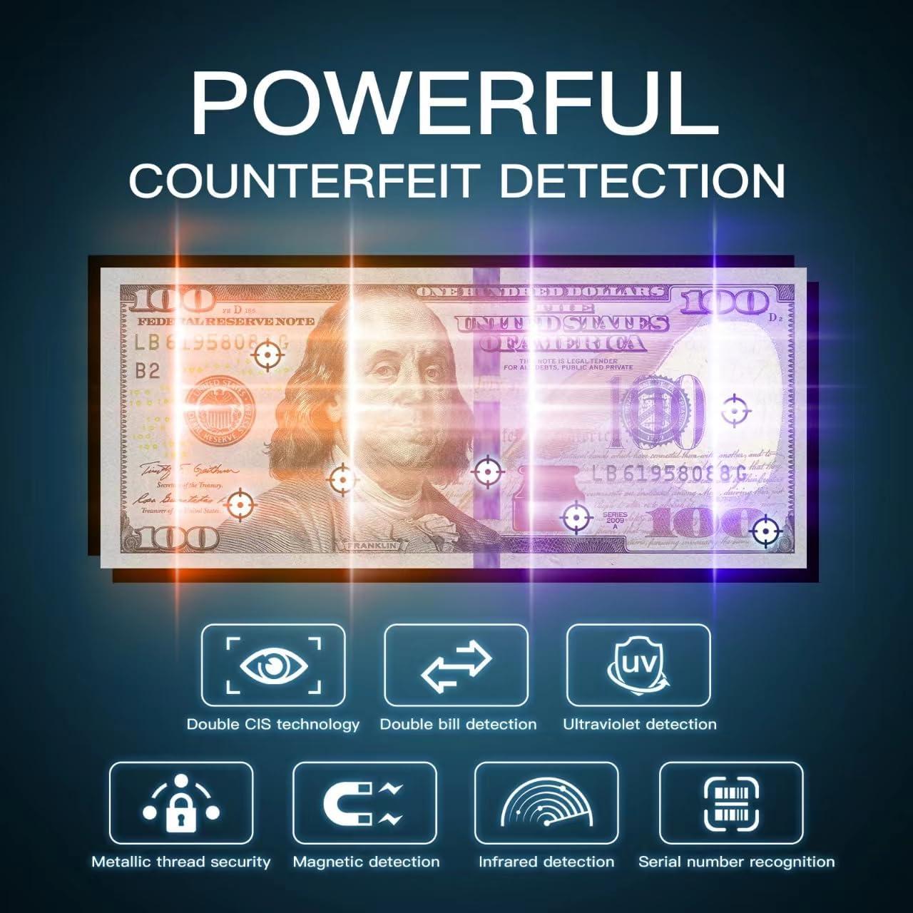 Máquina Contadora de Billetes NUCOUN VS-75 con Detección de Falsificaciones