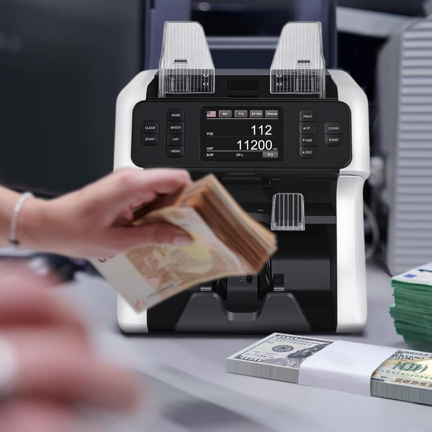 Máquina Contadora de Billetes NUCOUN VS-75 con Detección de Falsificaciones