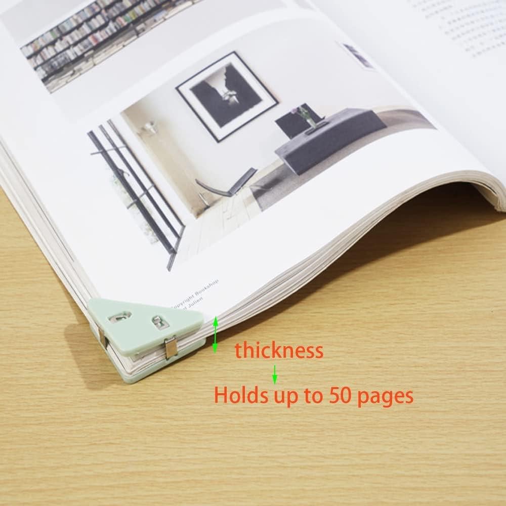 40 Clips de Papel de Esquina Triangular Wzttdm Multicolor