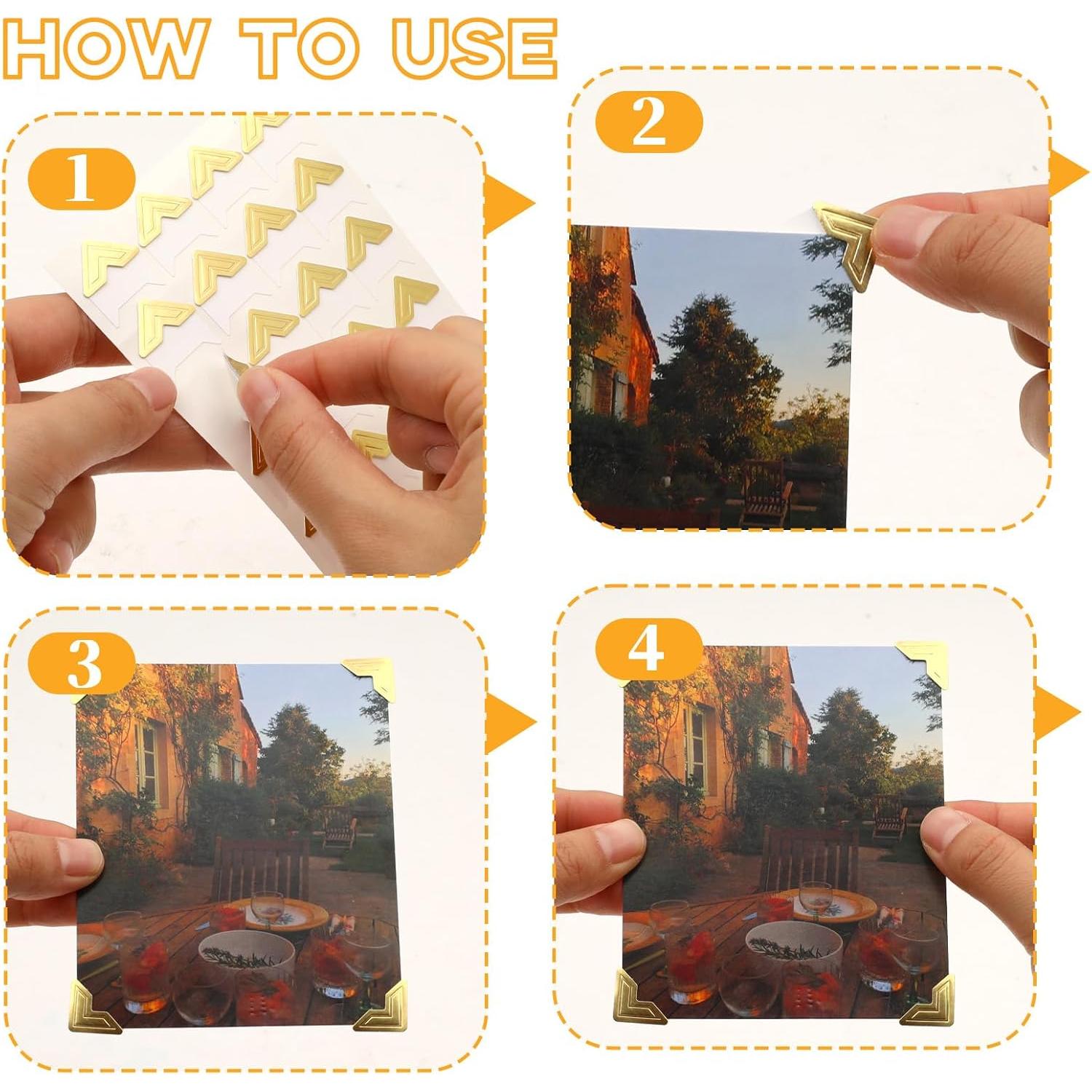 240 Esquinas de Foto Autoadhesivas Aeaocvo para Scrapbooking