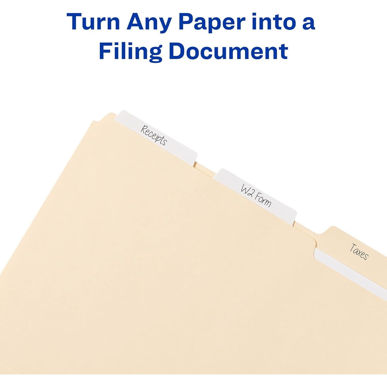 Pestañas Adhesivas Avery 34777 - 24 Unidades Blancas