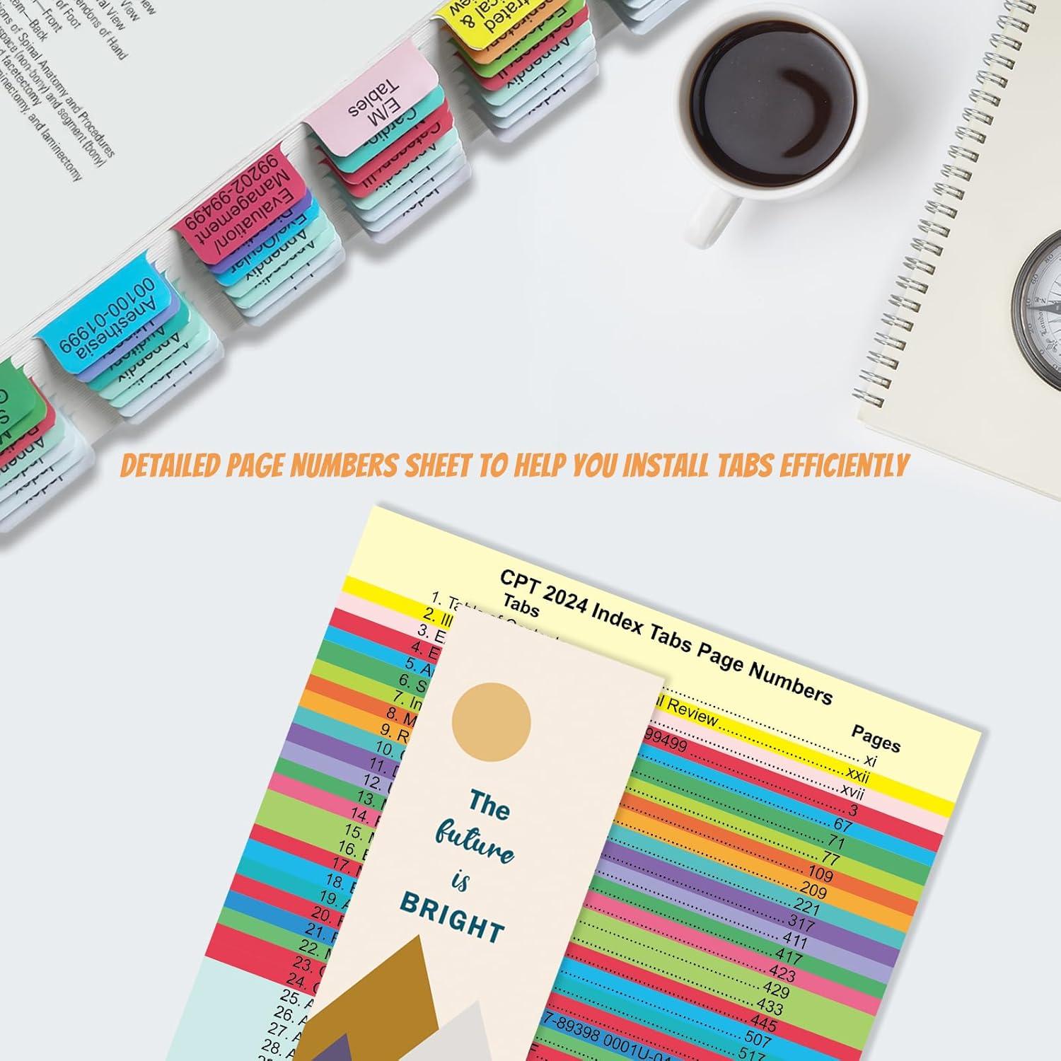 Pestañas de Índice Mejoradas Mevisky CPT 2024, 96 Pestañas