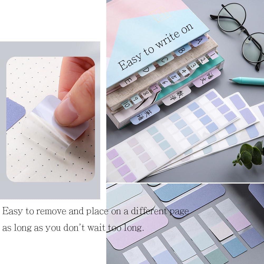 Pestañas Adhesivas de Índice TuNan 720 Piezas 1.27 cm 18 Colores