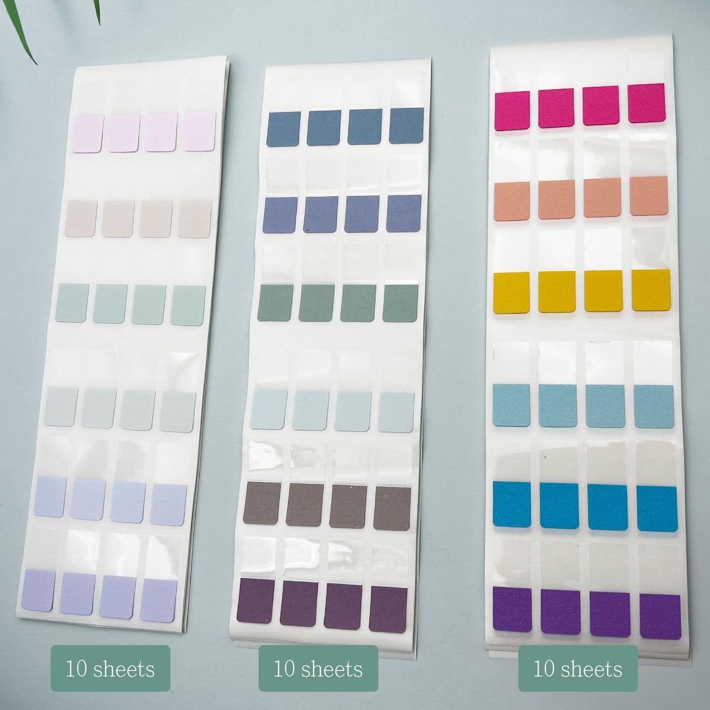 Pestañas Adhesivas de Índice TuNan 720 Piezas 1.27 cm 18 Colores