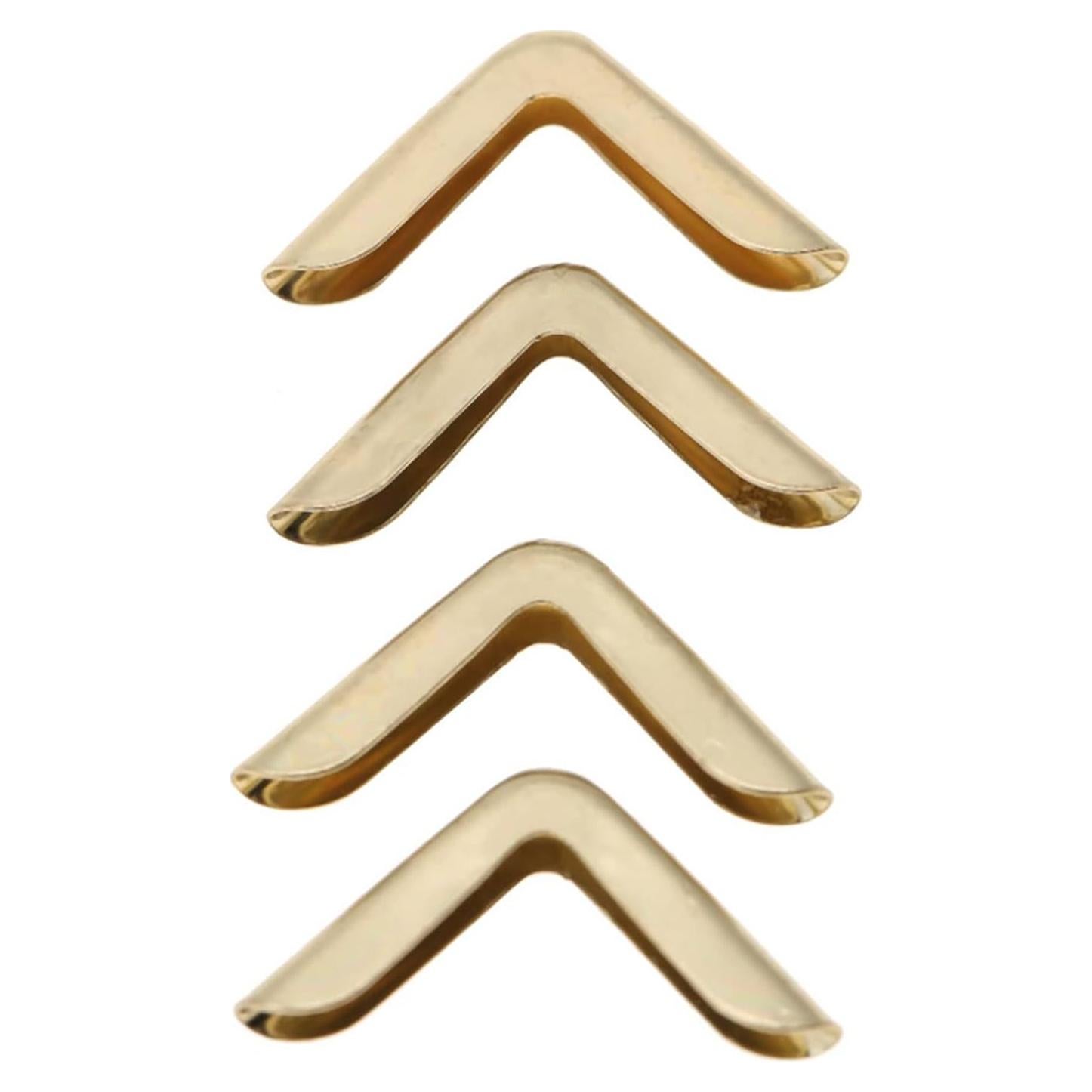 Protectores de esquinas dorados Haosie, 50 piezas de hierro