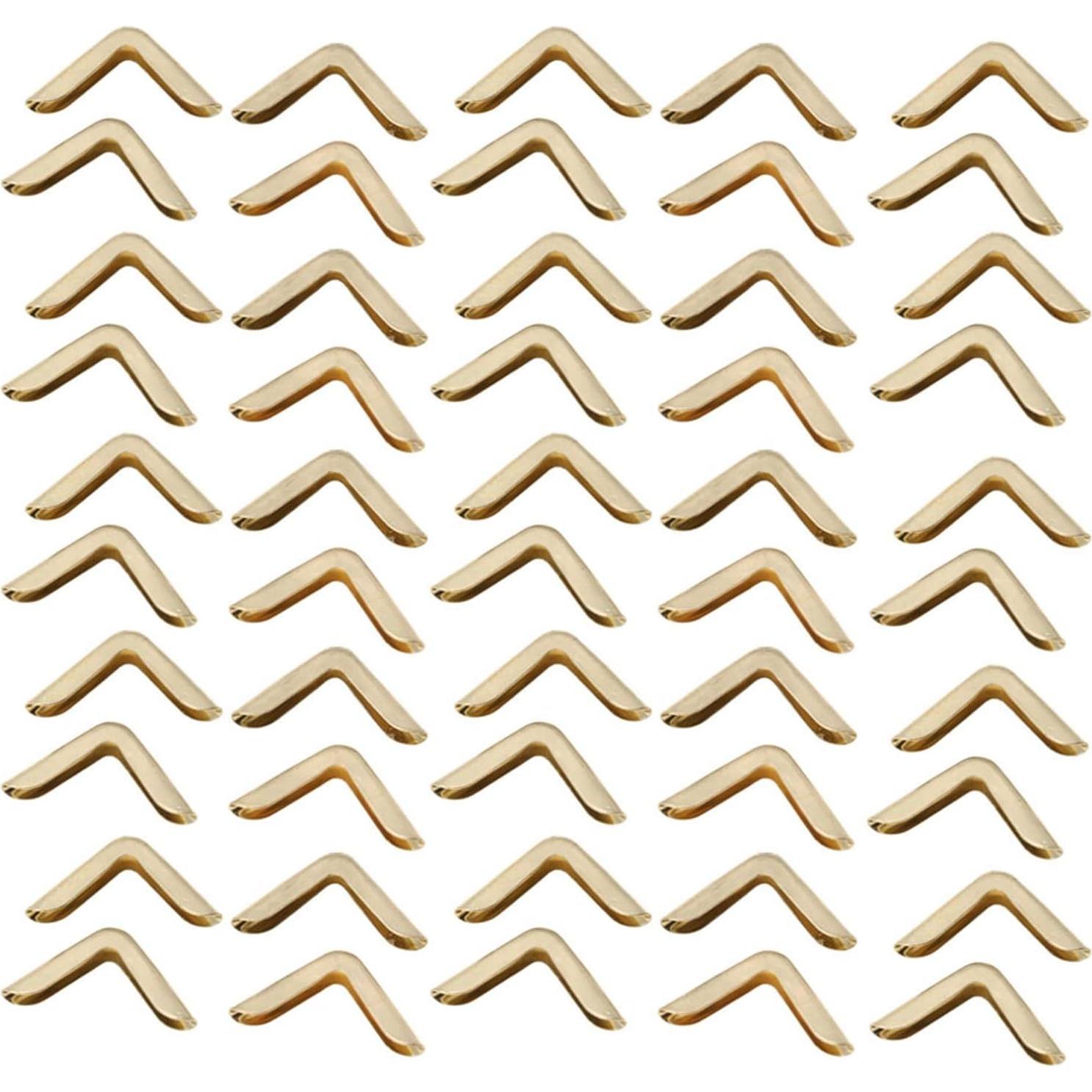 Protectores de esquinas dorados Haosie, 50 piezas de hierro