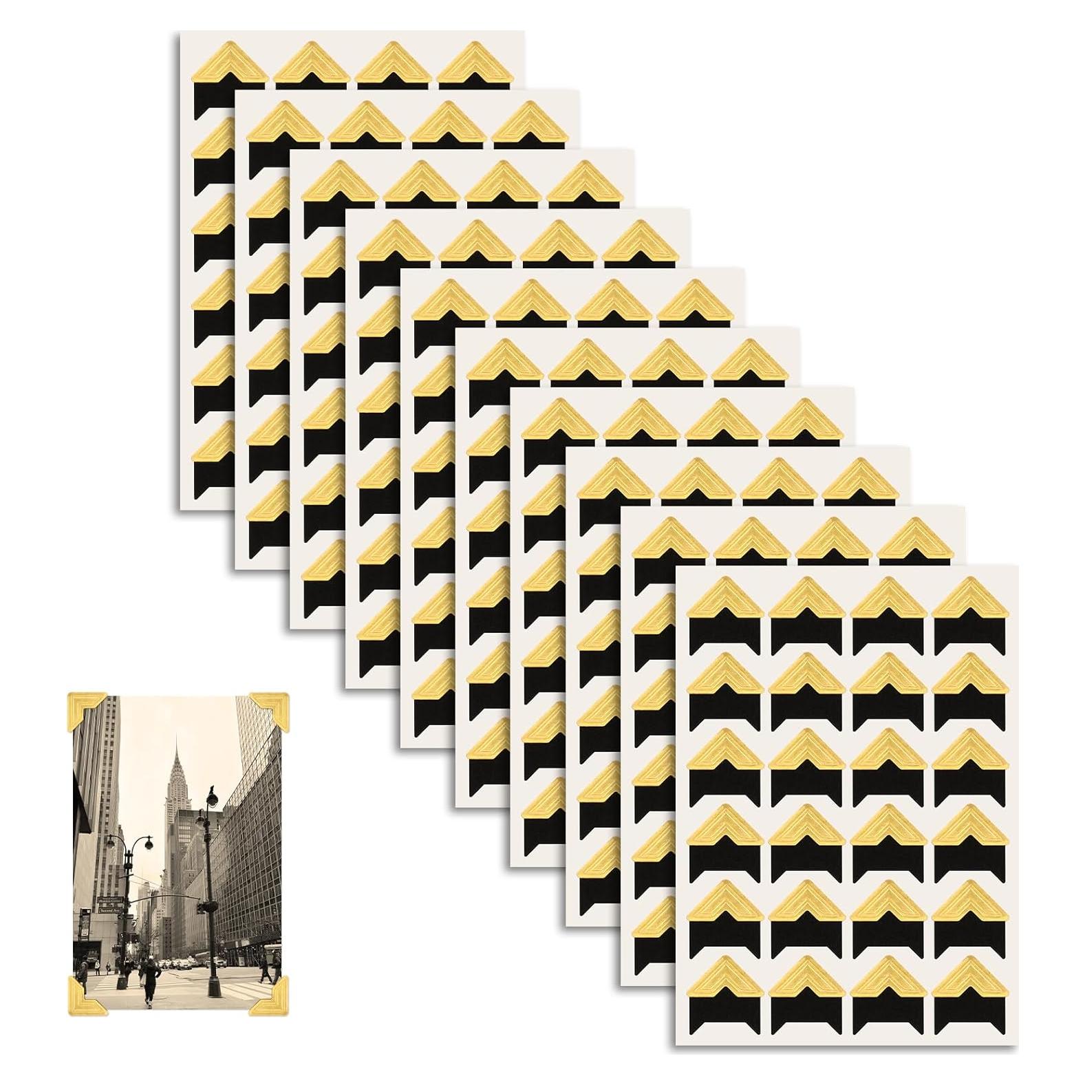 240 Esquinas de Foto Autoadhesivas Doradas Abeillo 2x2cm