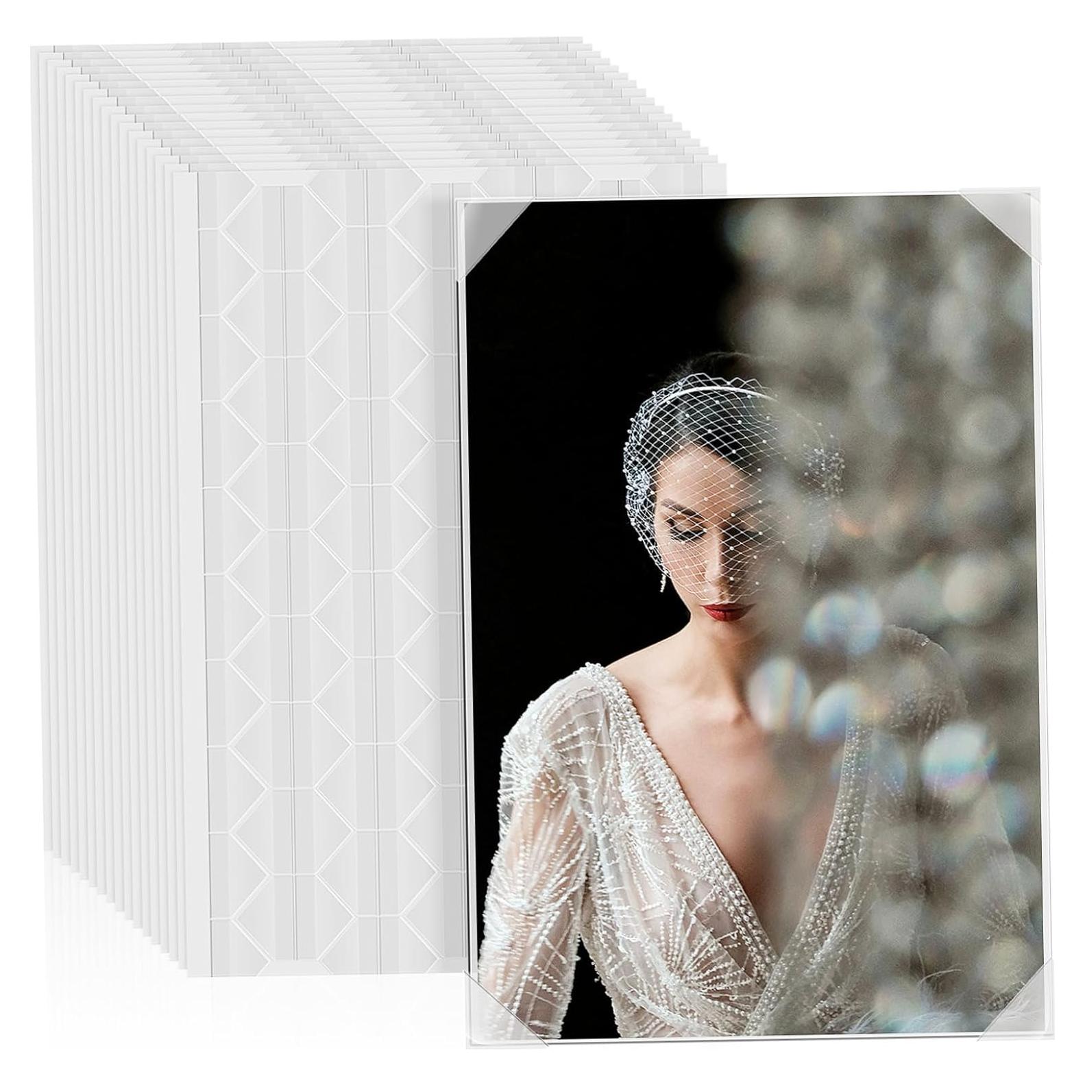 Esquinas Adhesivas para Fotos NUOBESTY 20 Hojas Transparentes