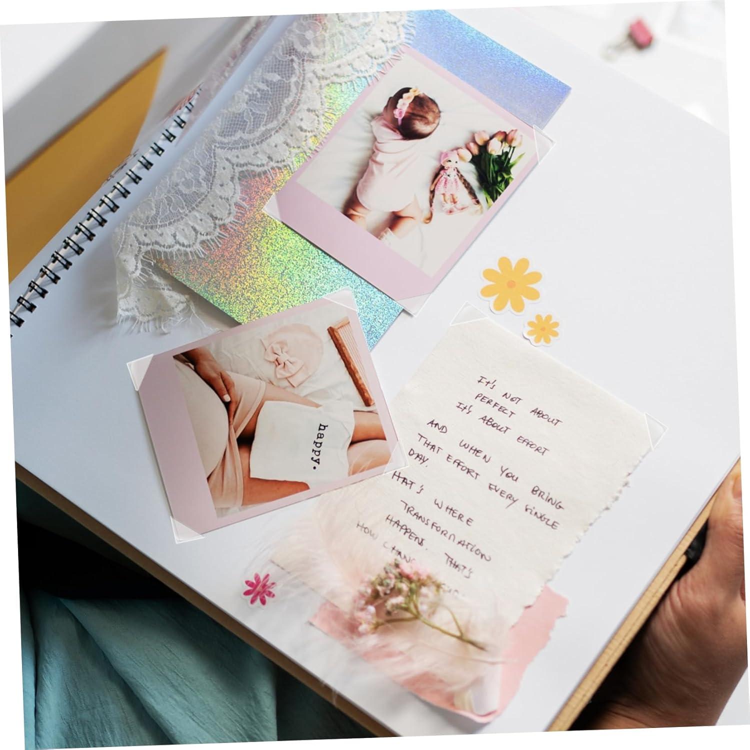 Esquinas Adhesivas para Fotos NUOBESTY 20 Hojas Transparentes