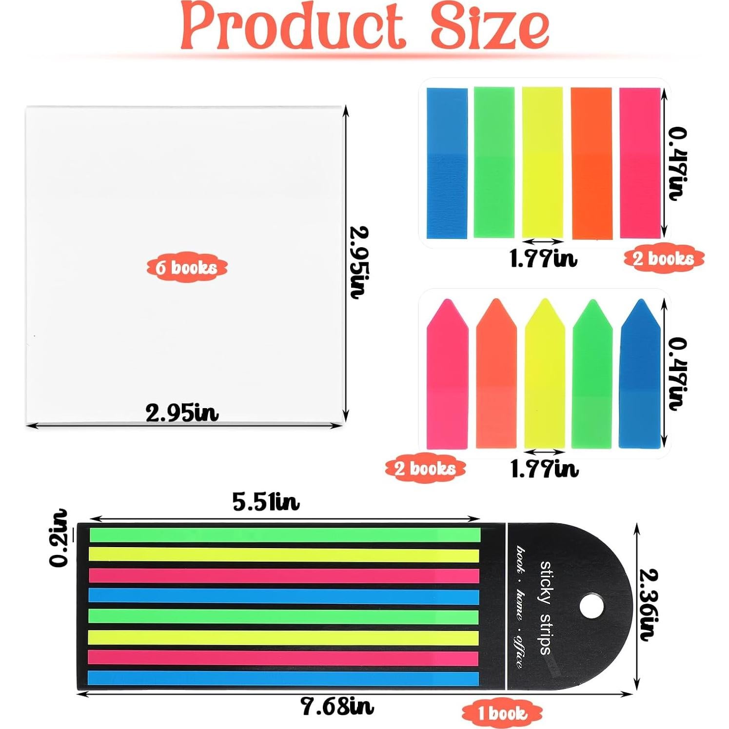 Juego de Notas Adhesivas Transparentes EupHHonycs 960 Piezas