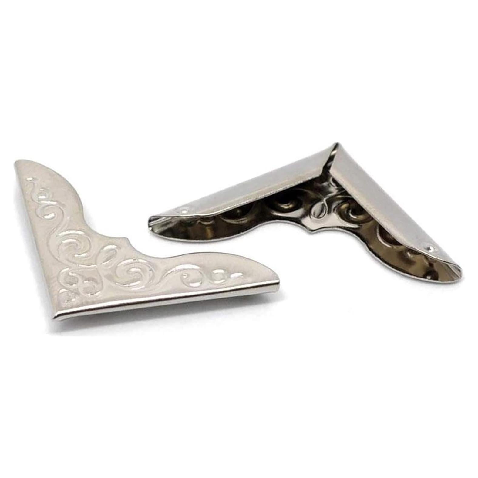 100 Protectores de Esquinas Housweety Plateados 32x23mm